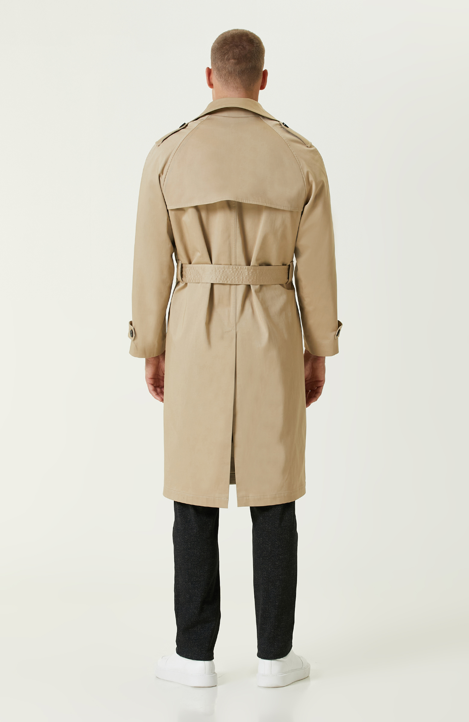 Camel Apoletli Kruvaze Trenchcoat_4