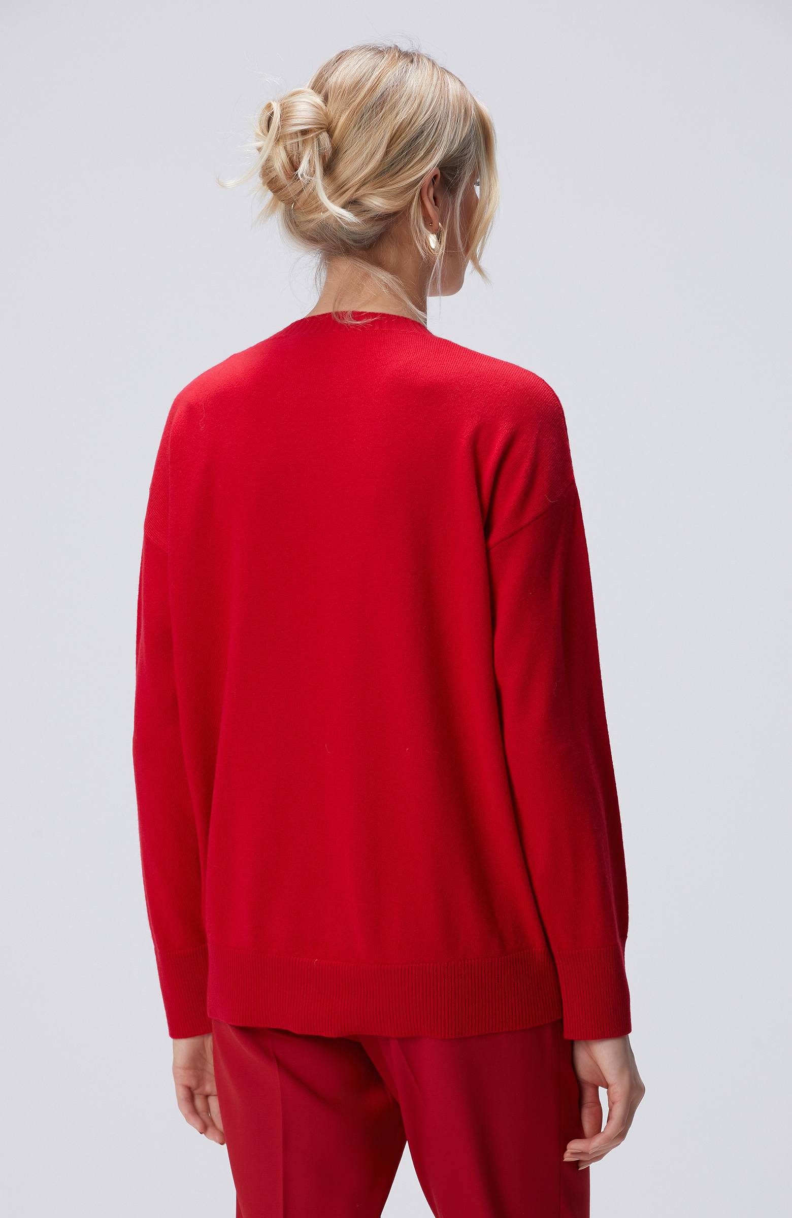 Kırmızı Limited Kaşmir Triko Kazak