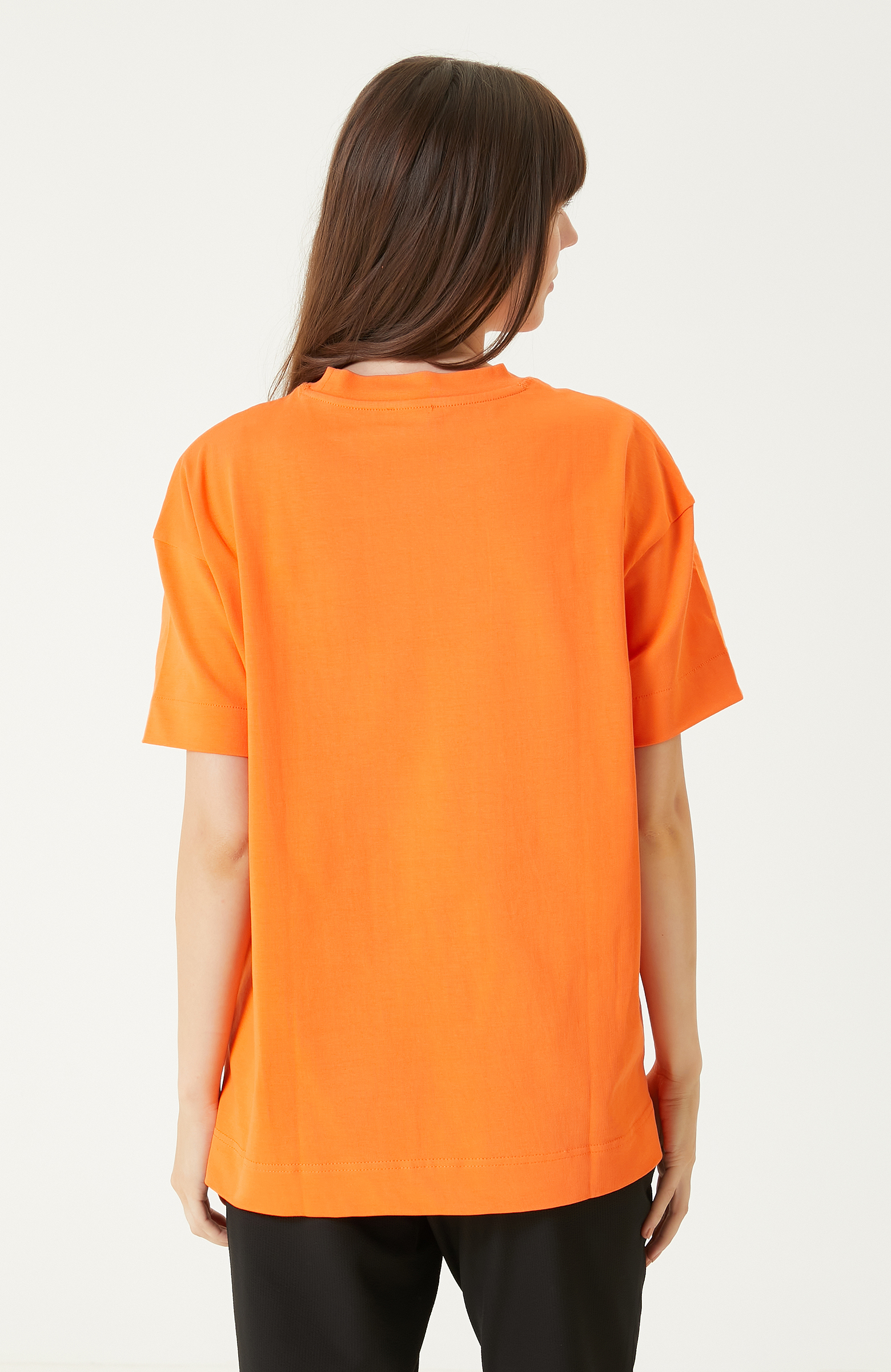 Turuncu Oversize Form Tshirt_5