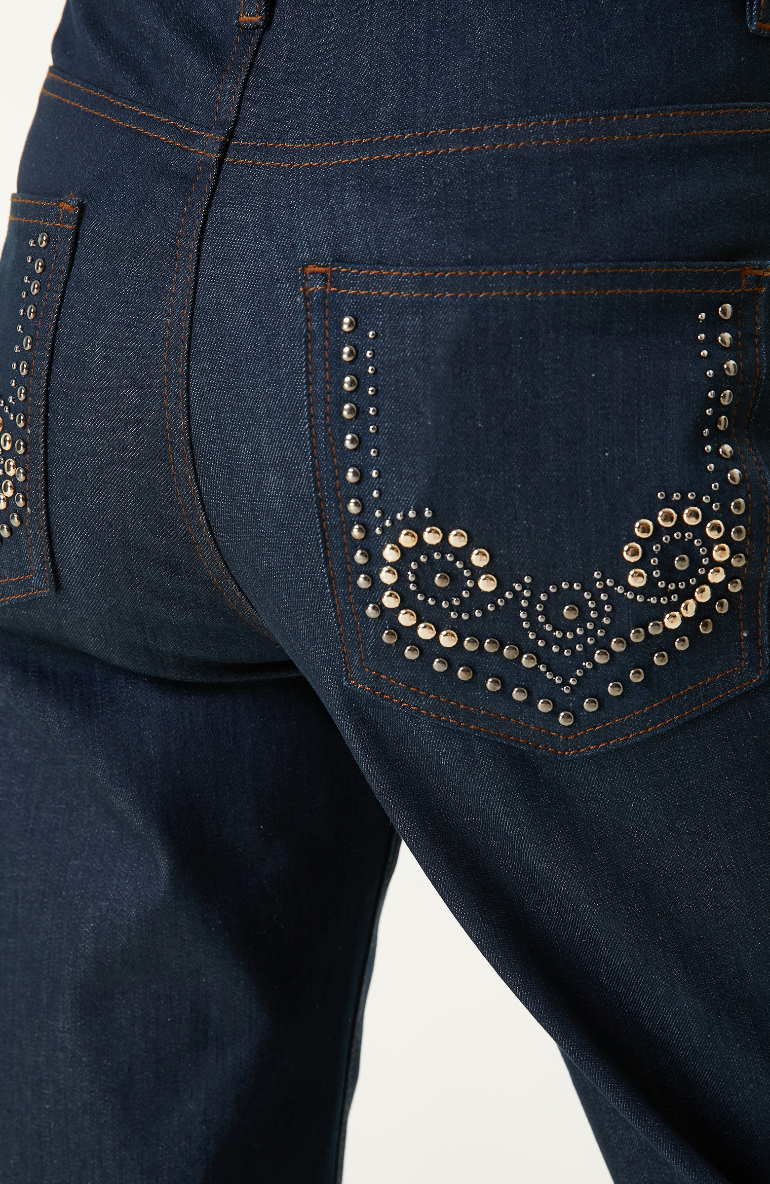 Trok Detaylı Straight  Denim Pantolon_3