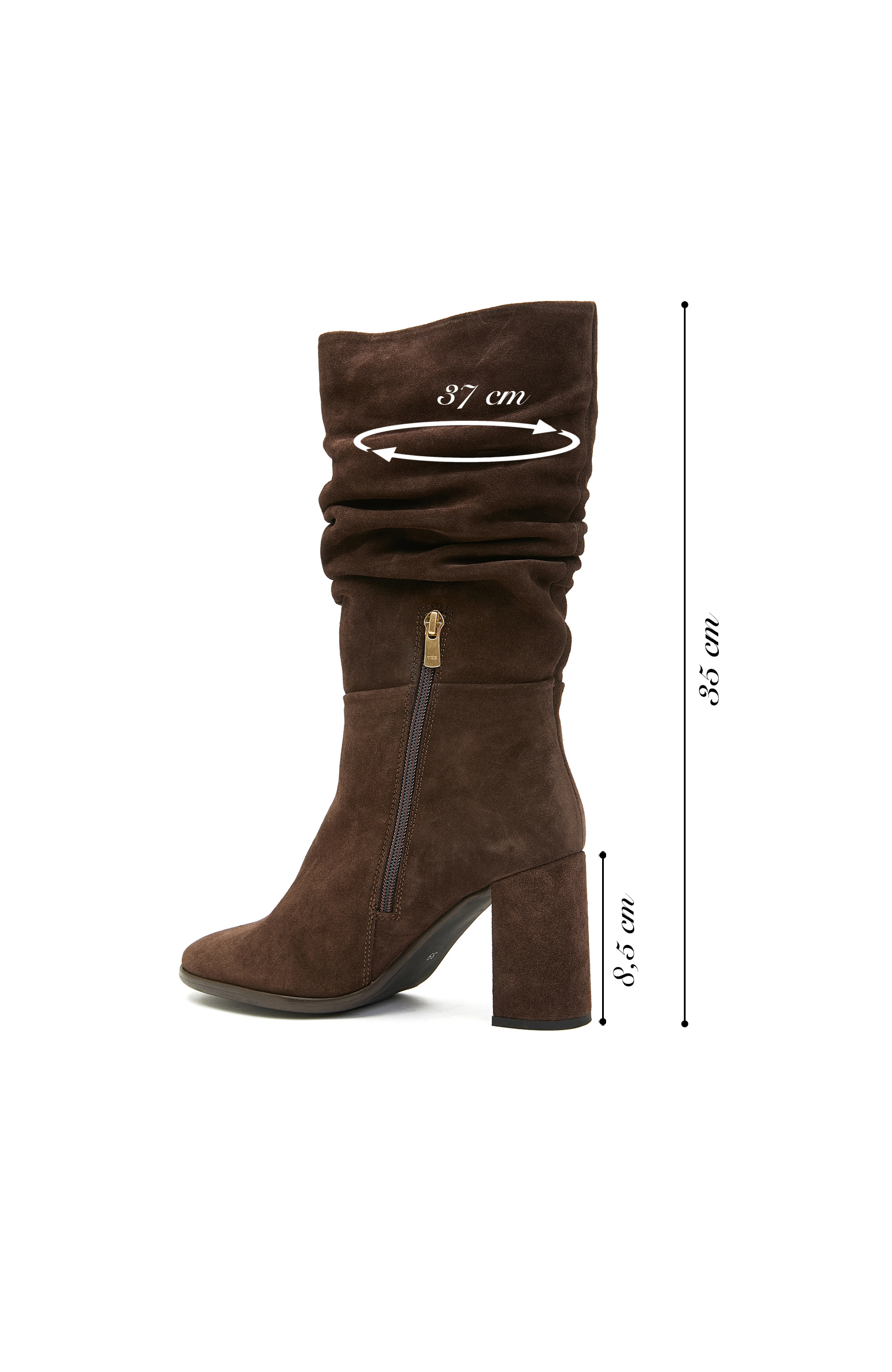 Kahverengi Kadın Süet Çizme