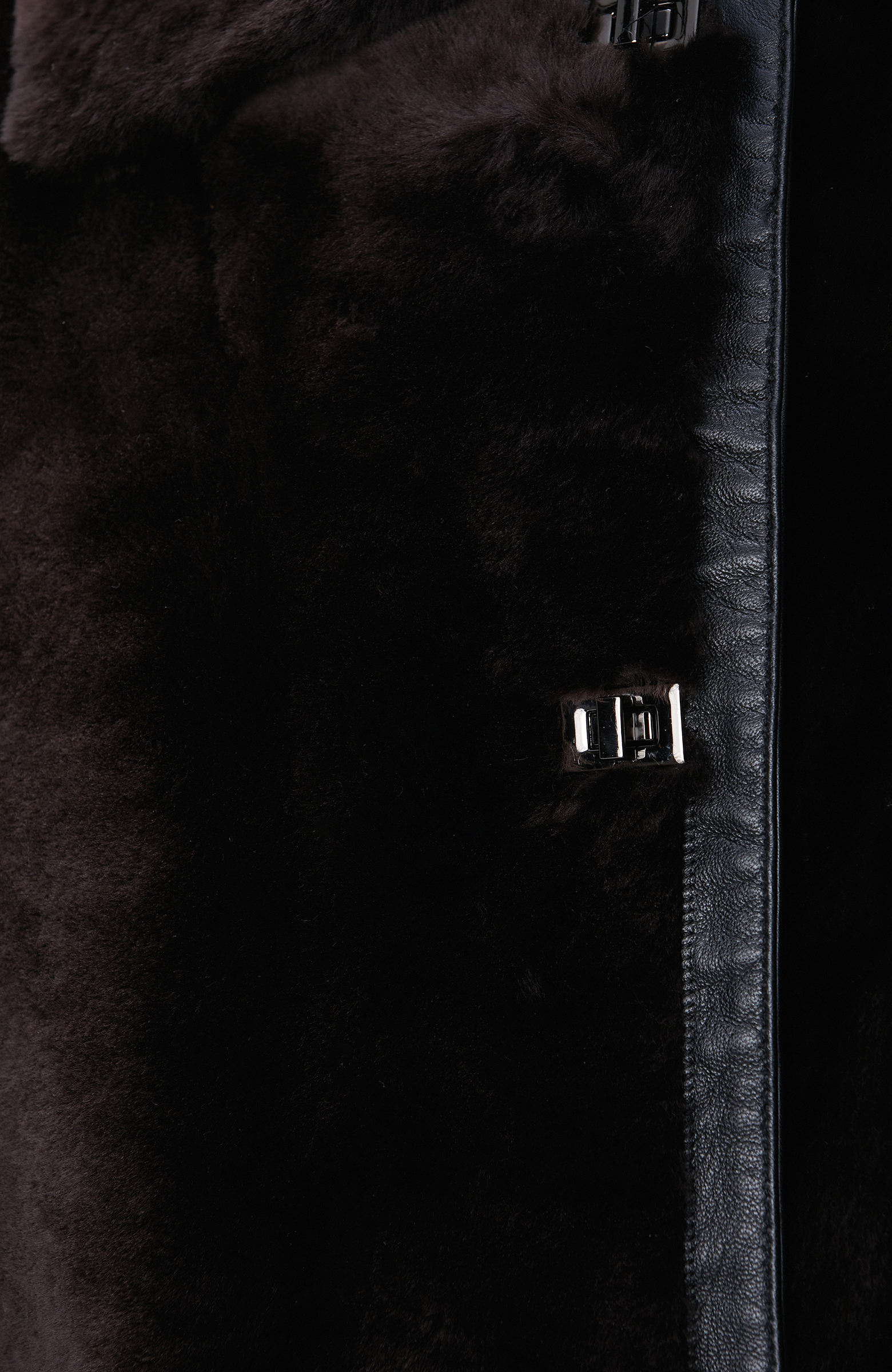 Acı Kahve Biye Detaylı Deri Kaban