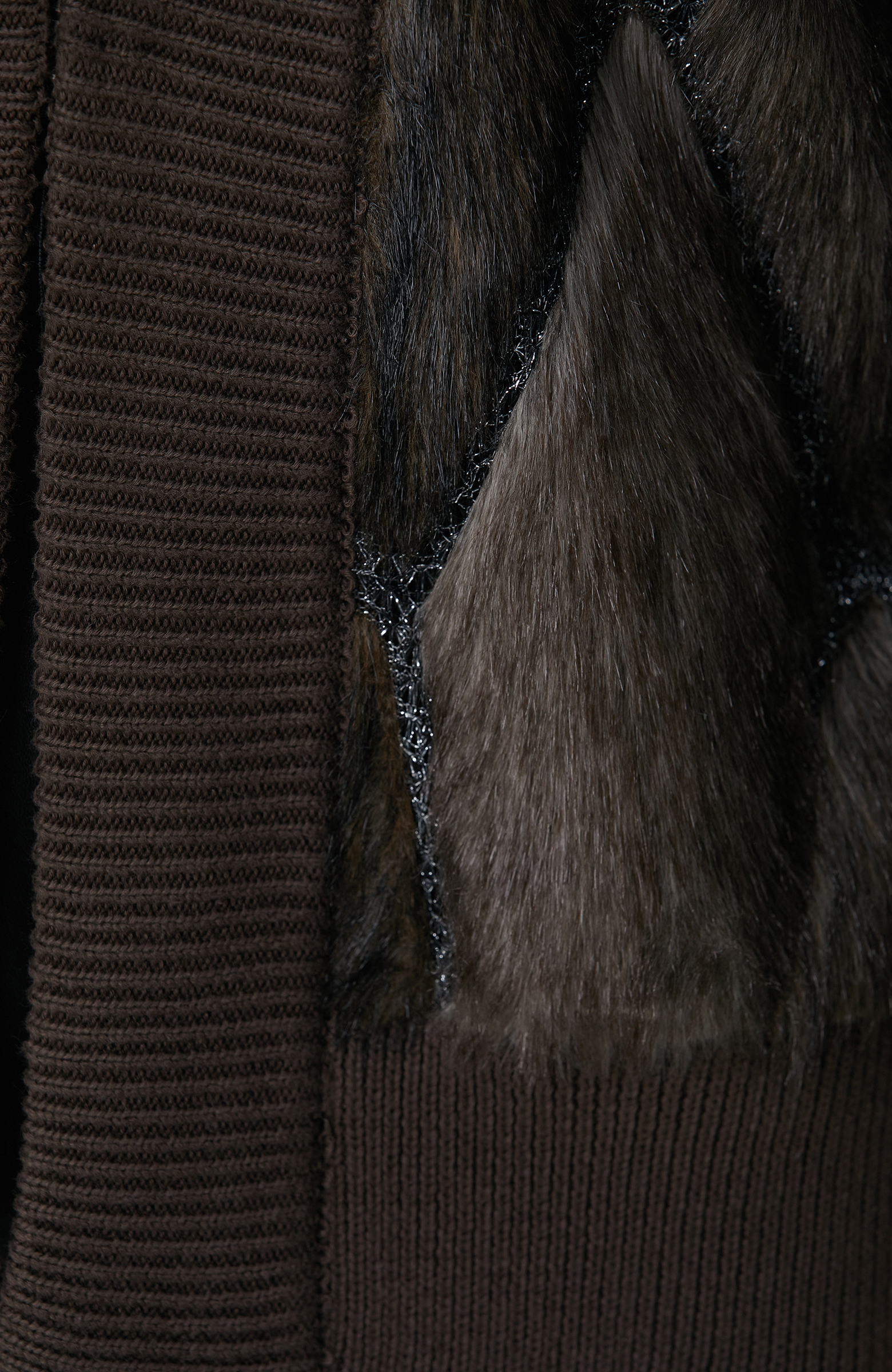 Haki Yün Karışımlı Triko Mont