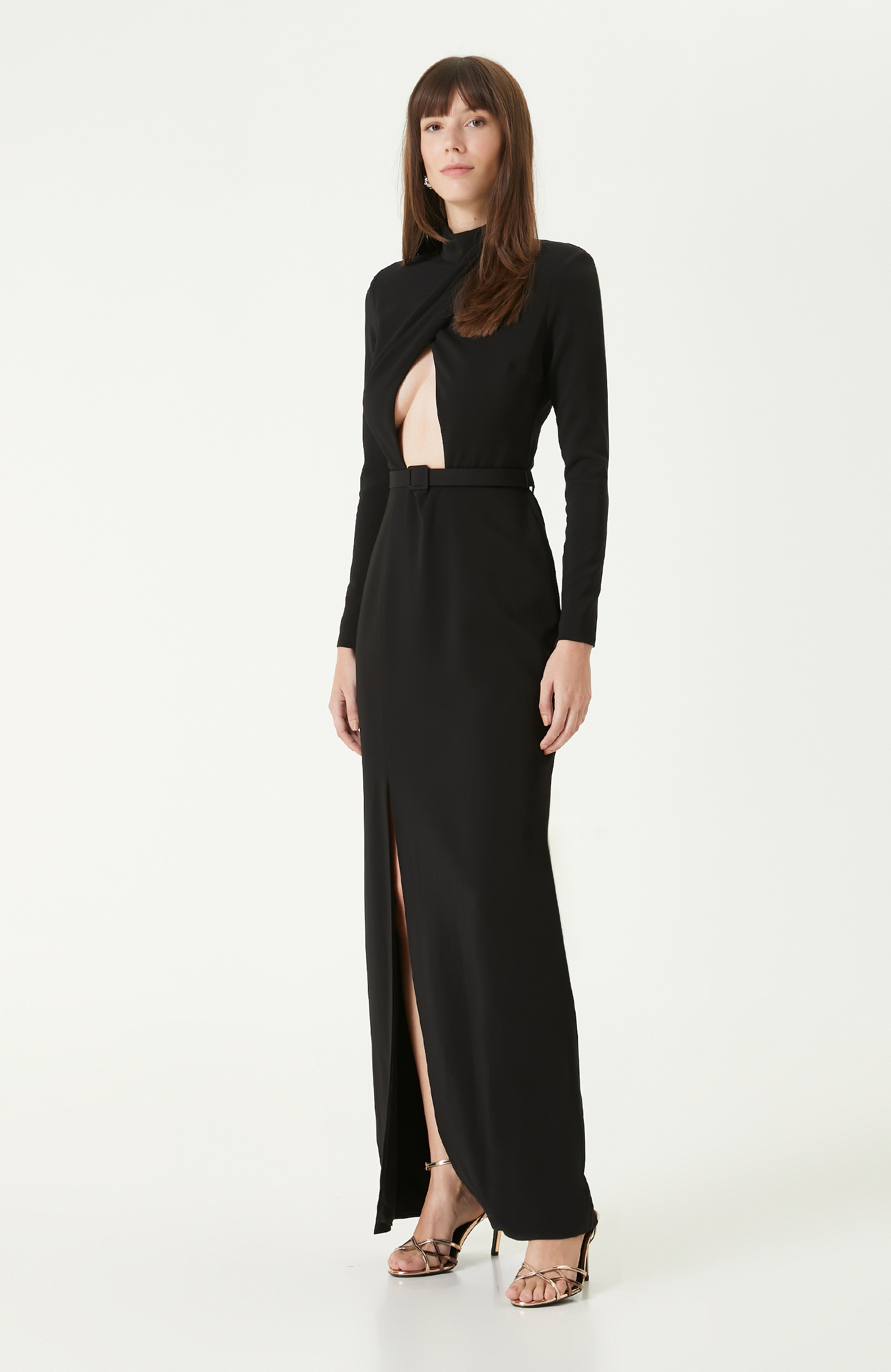 Siyah Maxi Abiye Elbise