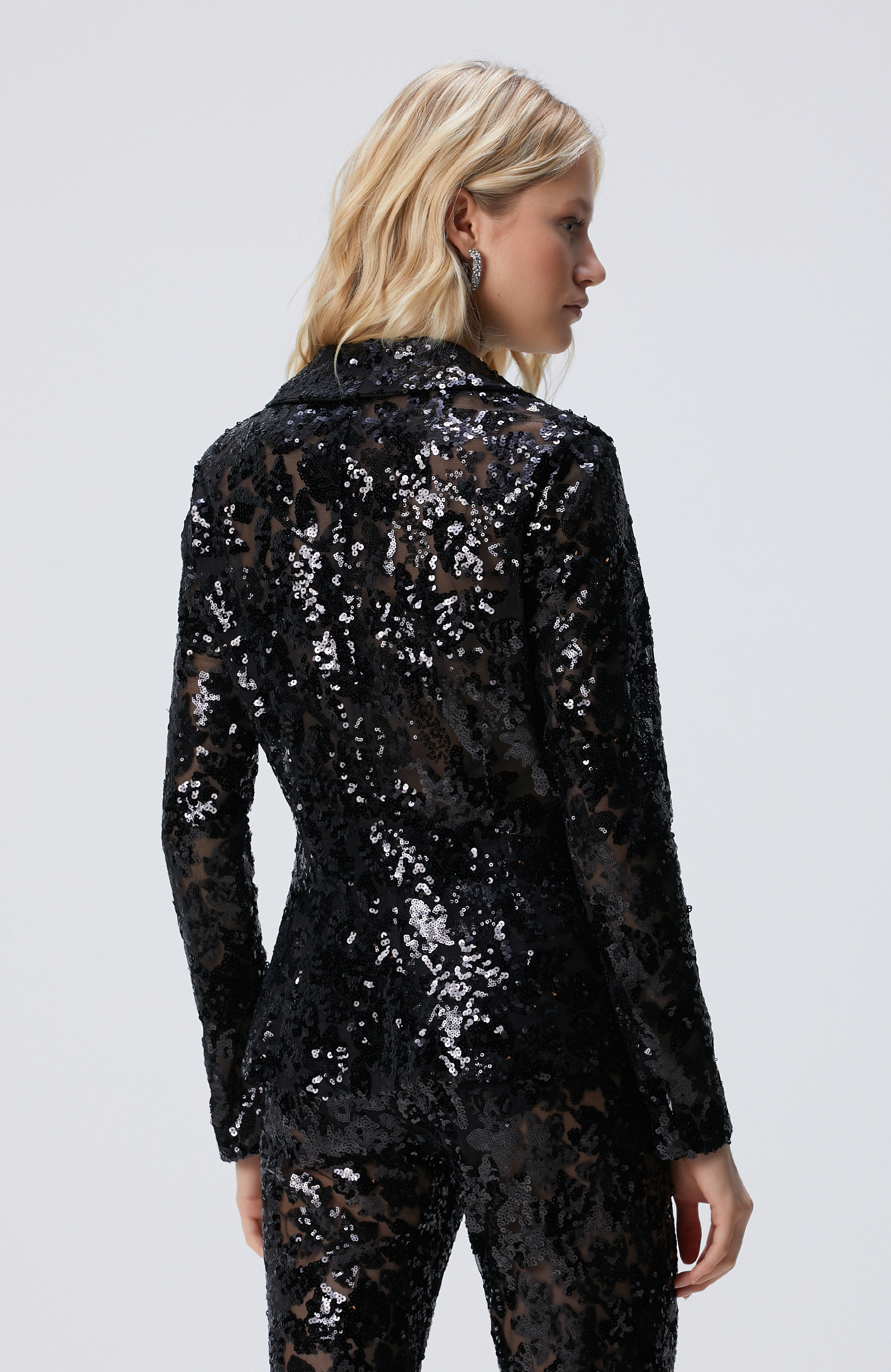 Siyah Payetli Gömlek