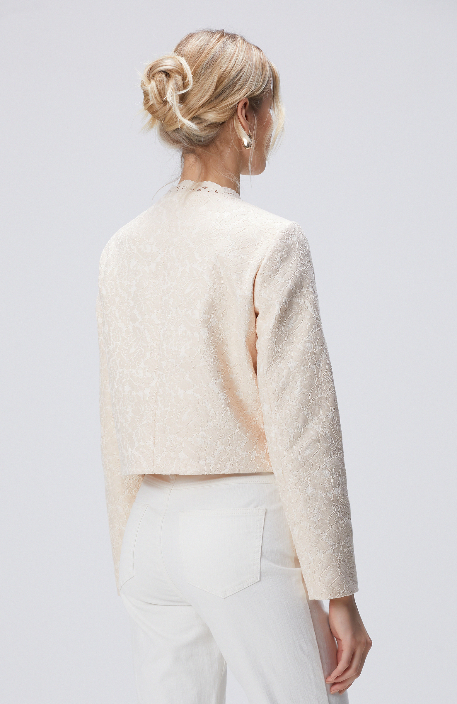 Pudra Rengi Limited Dantel Ceket