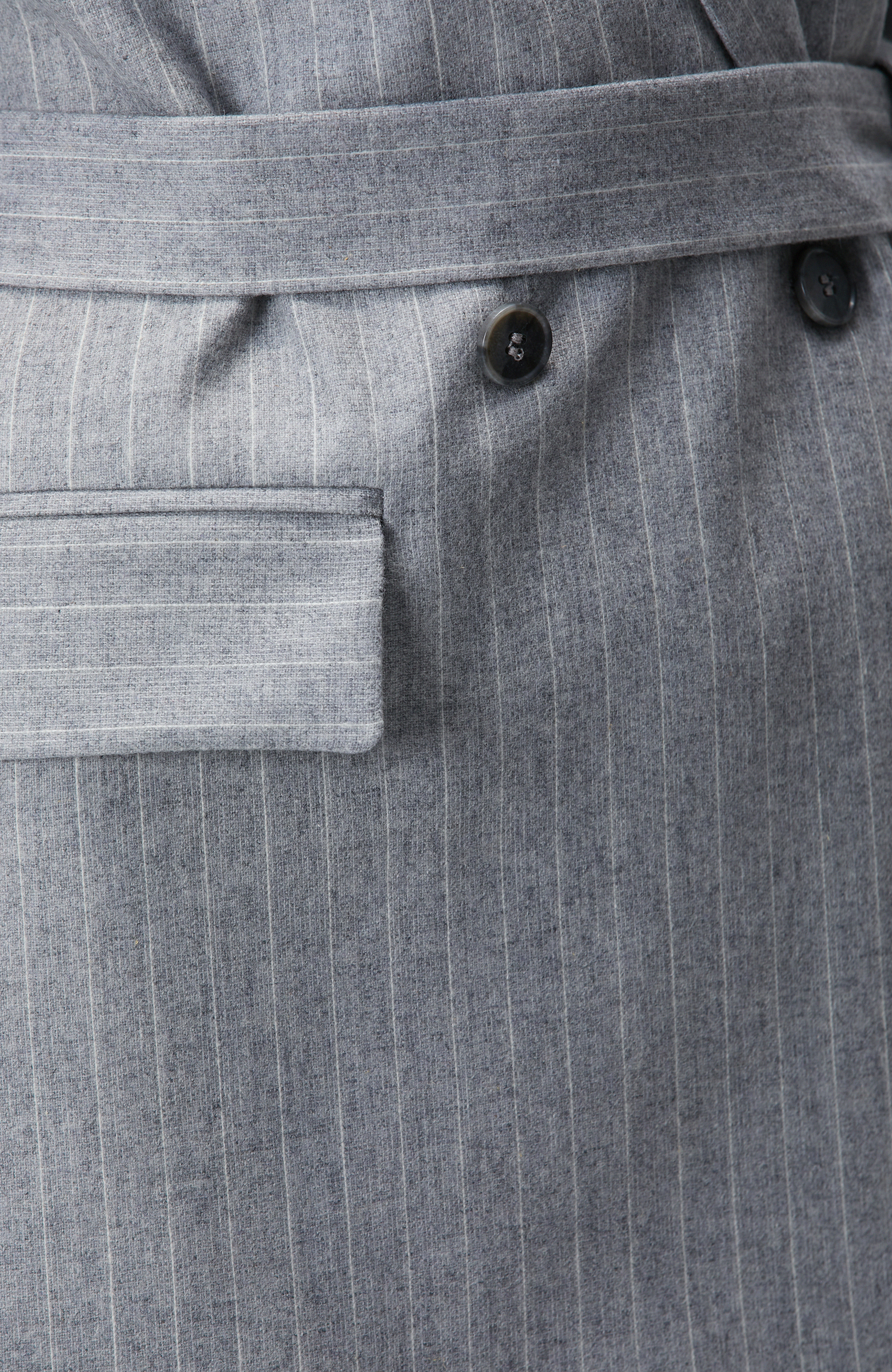 Gri Melanj Yün Karışımlı Blazer Ceket