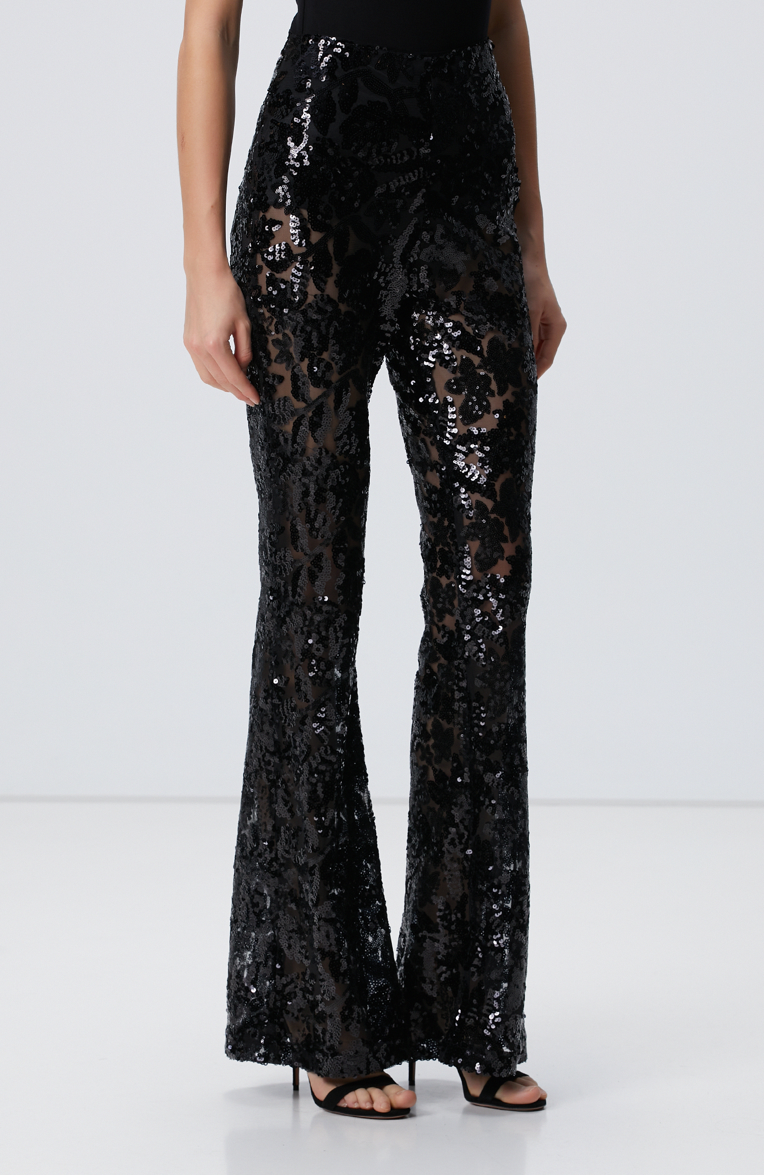 Siyah Payetli Pantolon