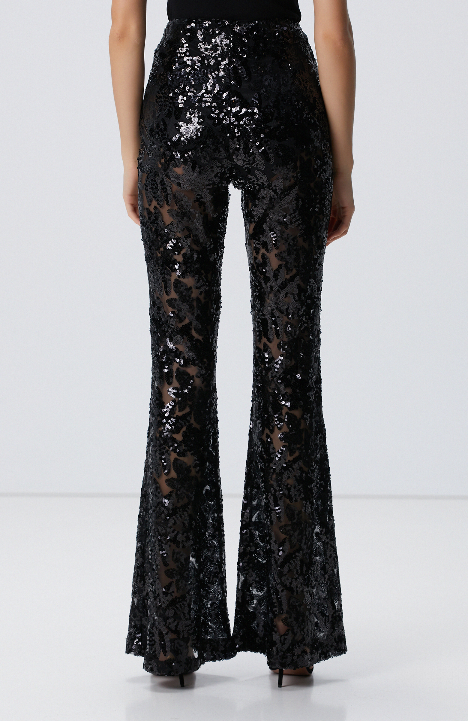 Siyah Payetli Pantolon