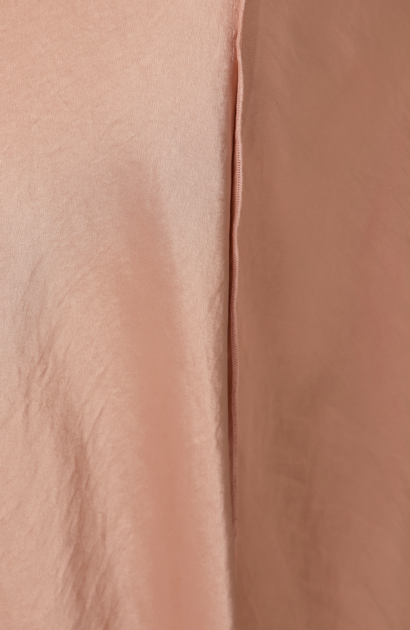 Kayısı Limited Dikiş Detaylı Maxi Saten Etek