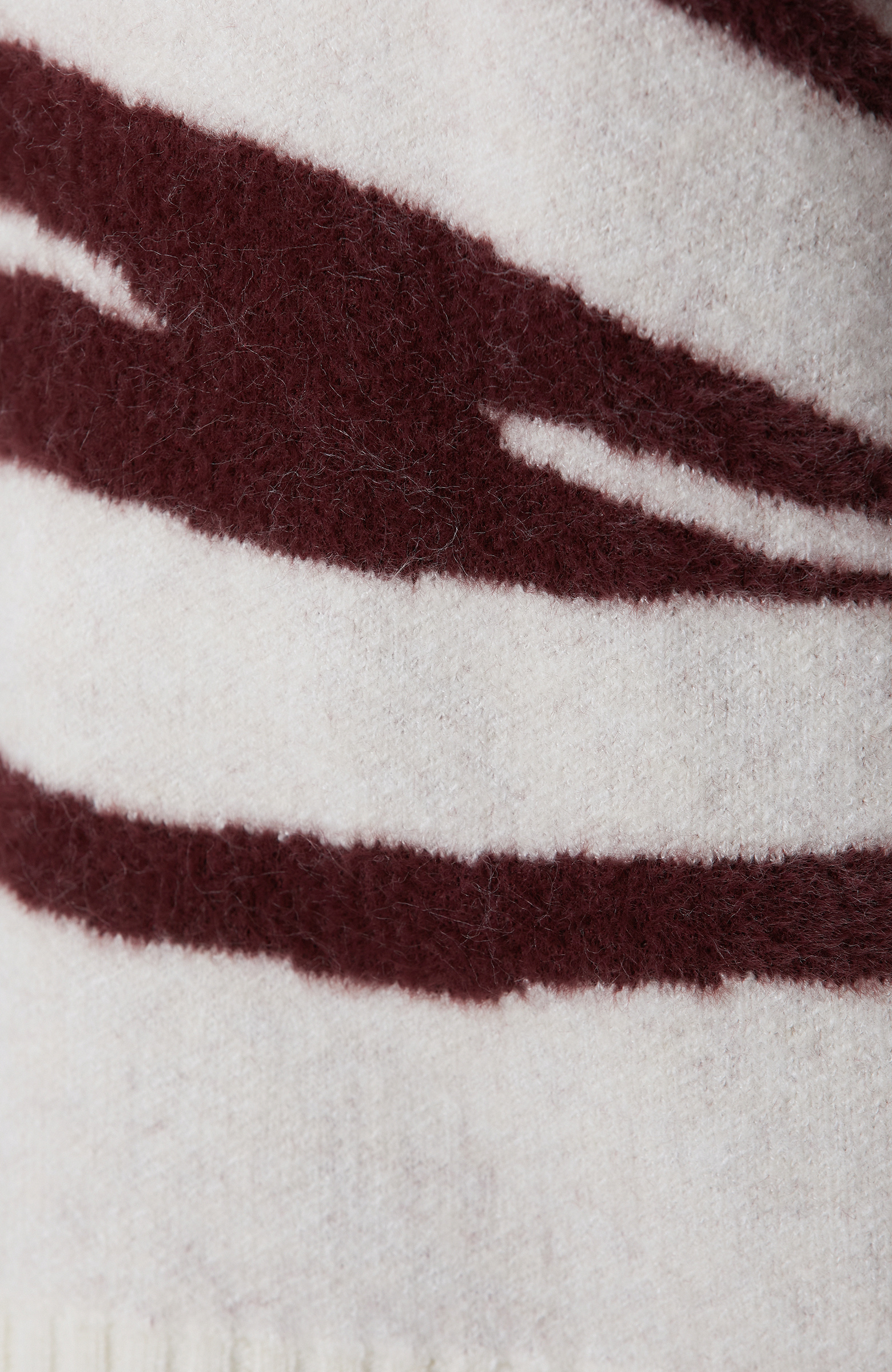 Bordo Kırık Beyaz Kazak