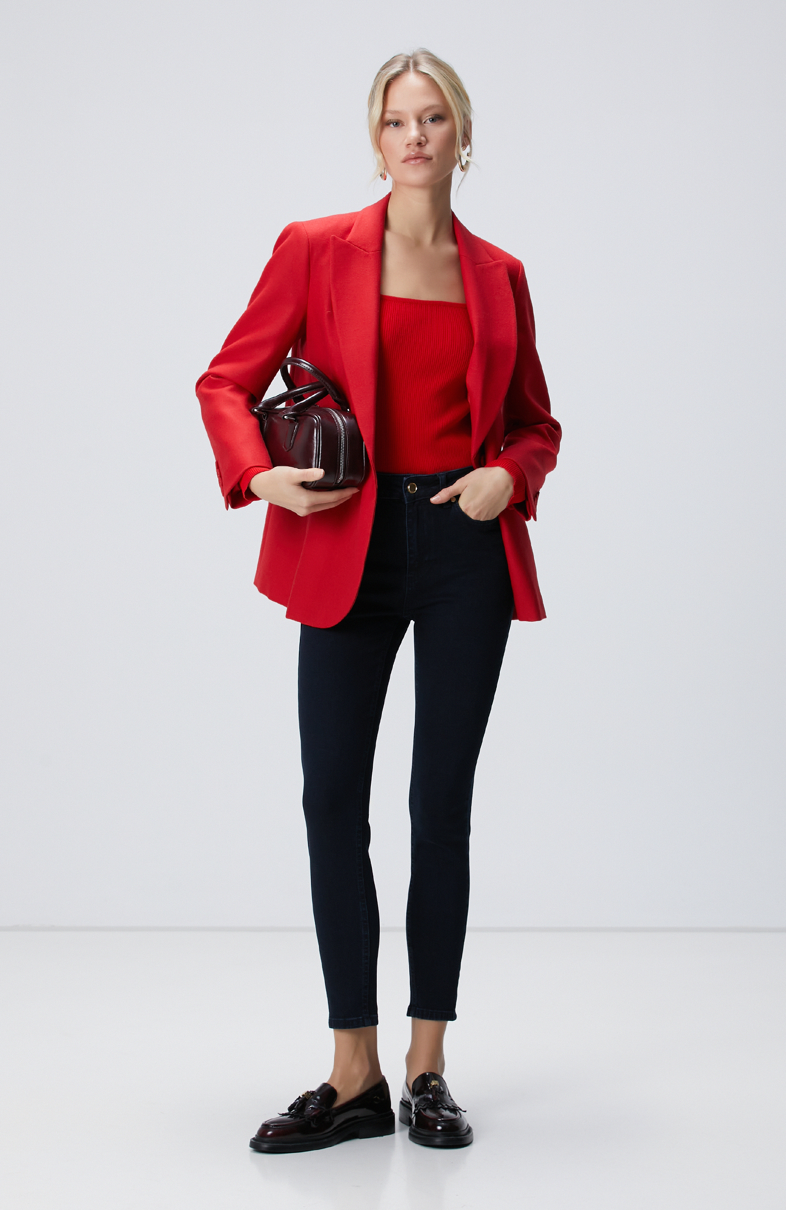 Lacivert Basic Push Up Denim Pantolon