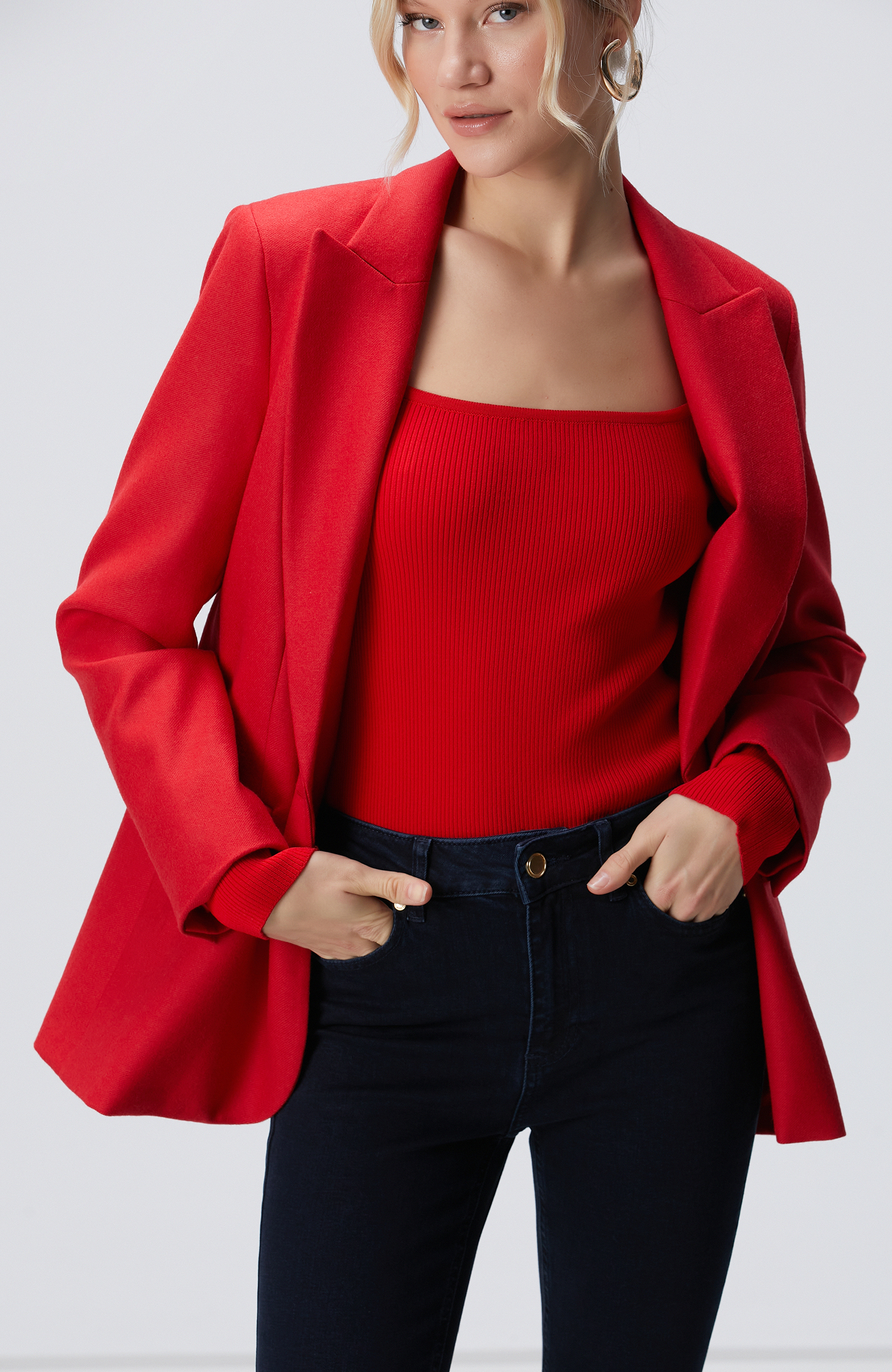 Lacivert Basic Push Up Denim Pantolon