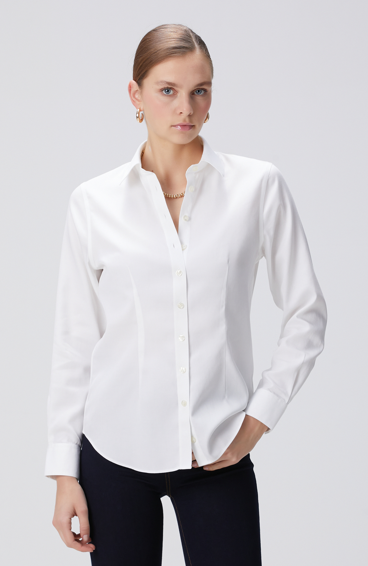 Non-Iron Beyaz Gömlek