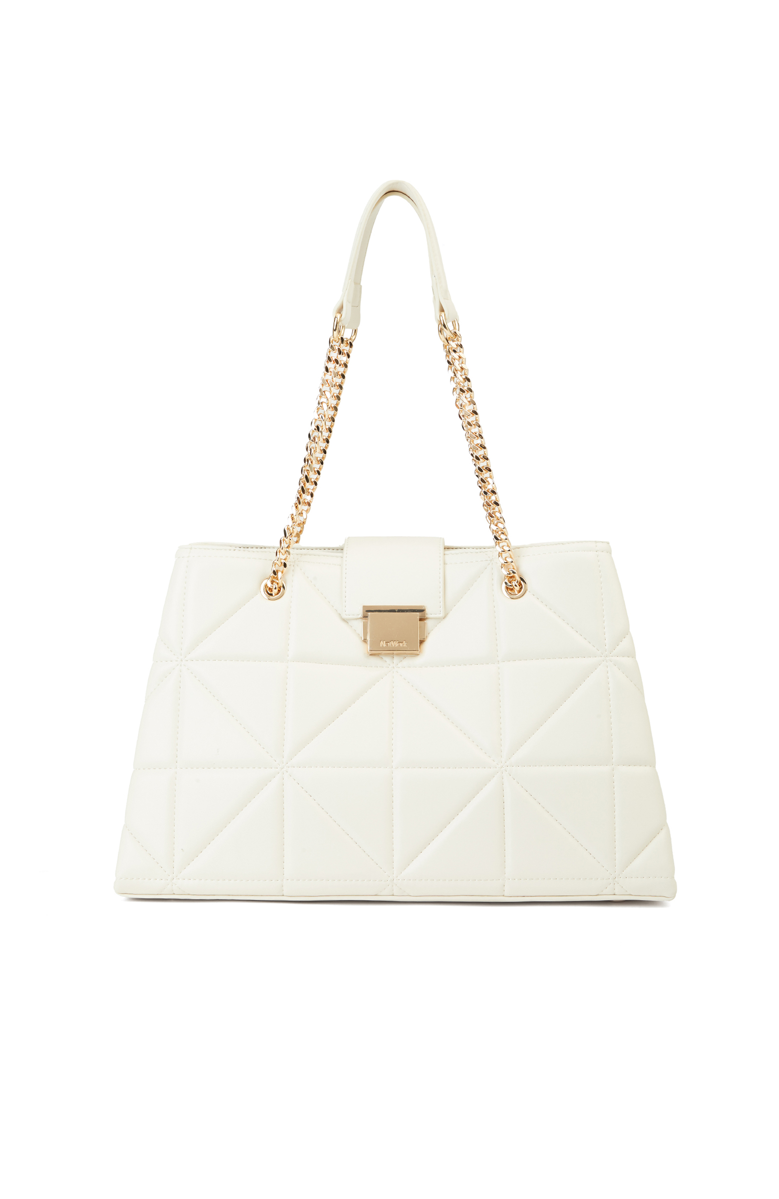 Kırık Beyaz Kapitoneli Kadın Çanta