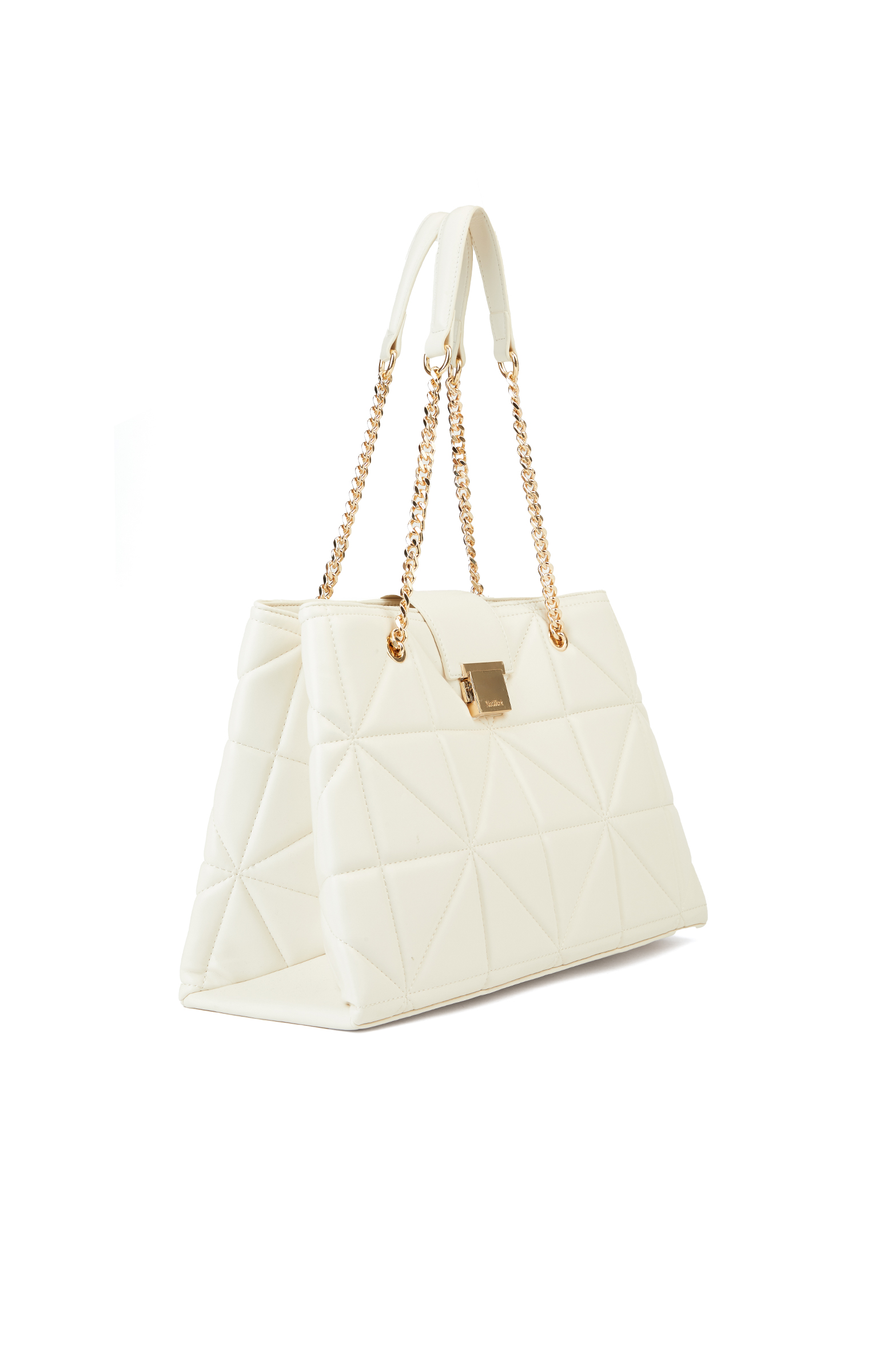 Kırık Beyaz Kapitoneli Kadın Çanta