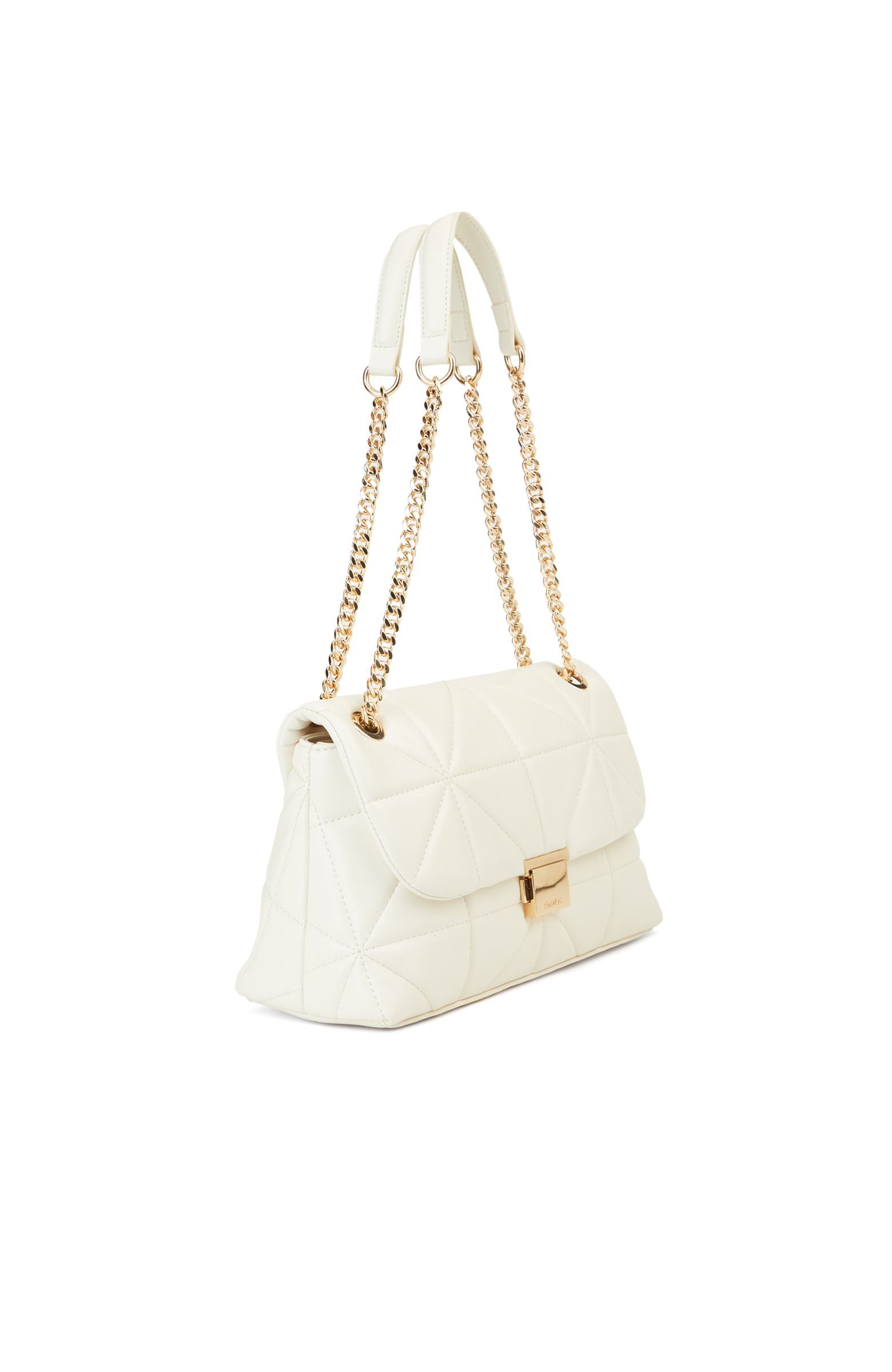 Kırık Beyaz Kapitoneli Kadın Çanta