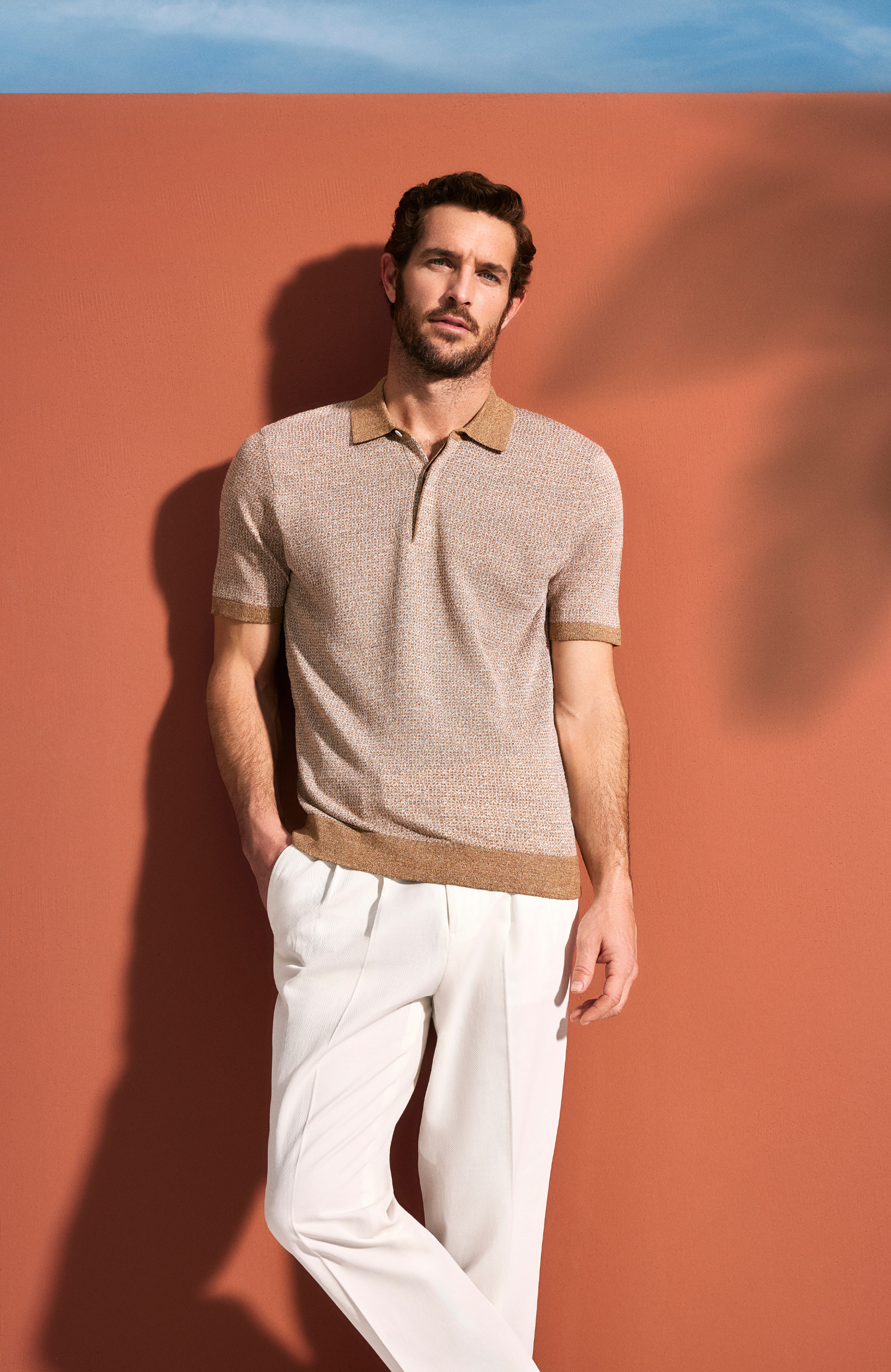 Limited Bej Keten Karışımlı Kazak