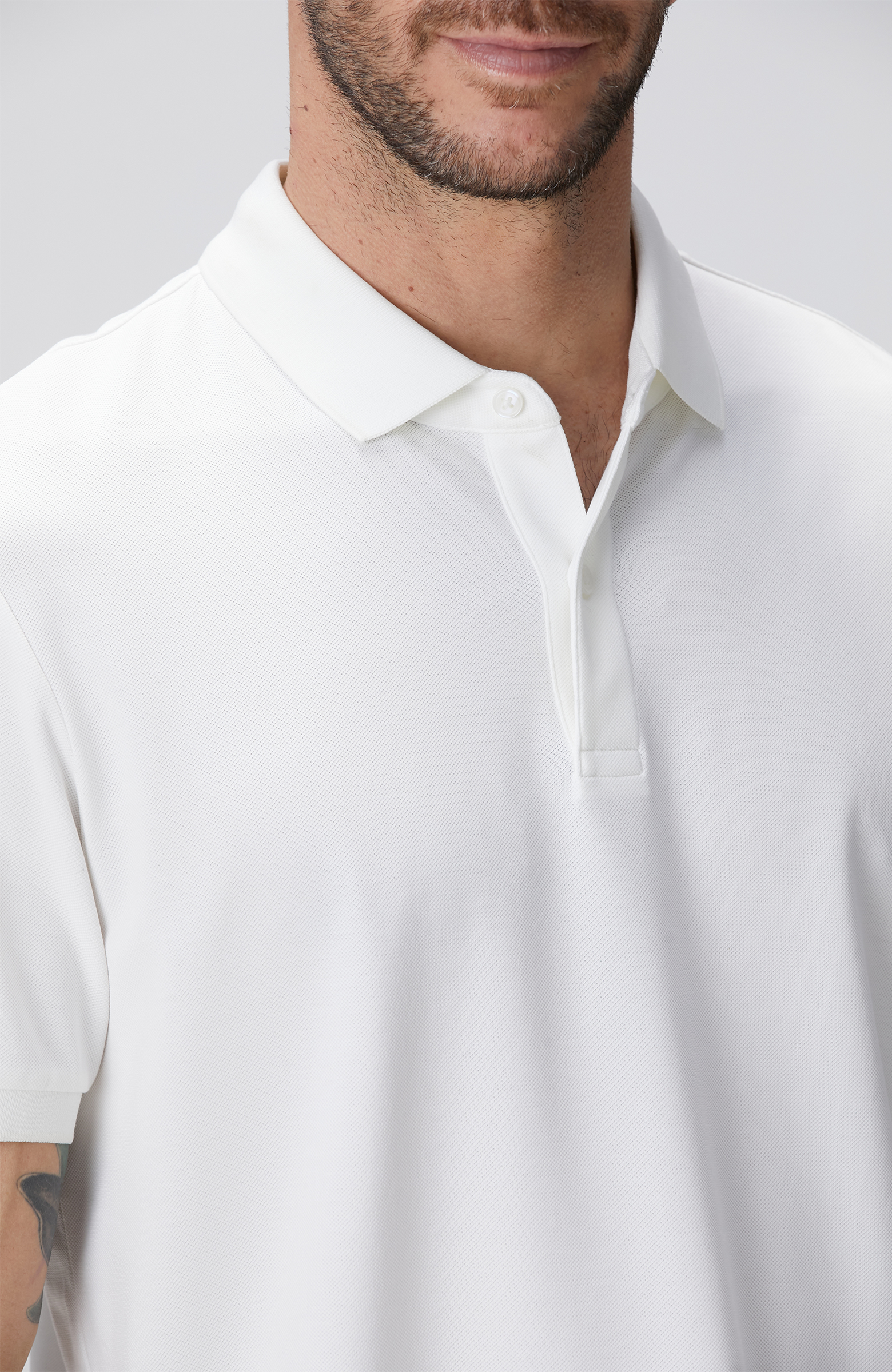 N-Tech Beyaz Polo Yaka T-shirt