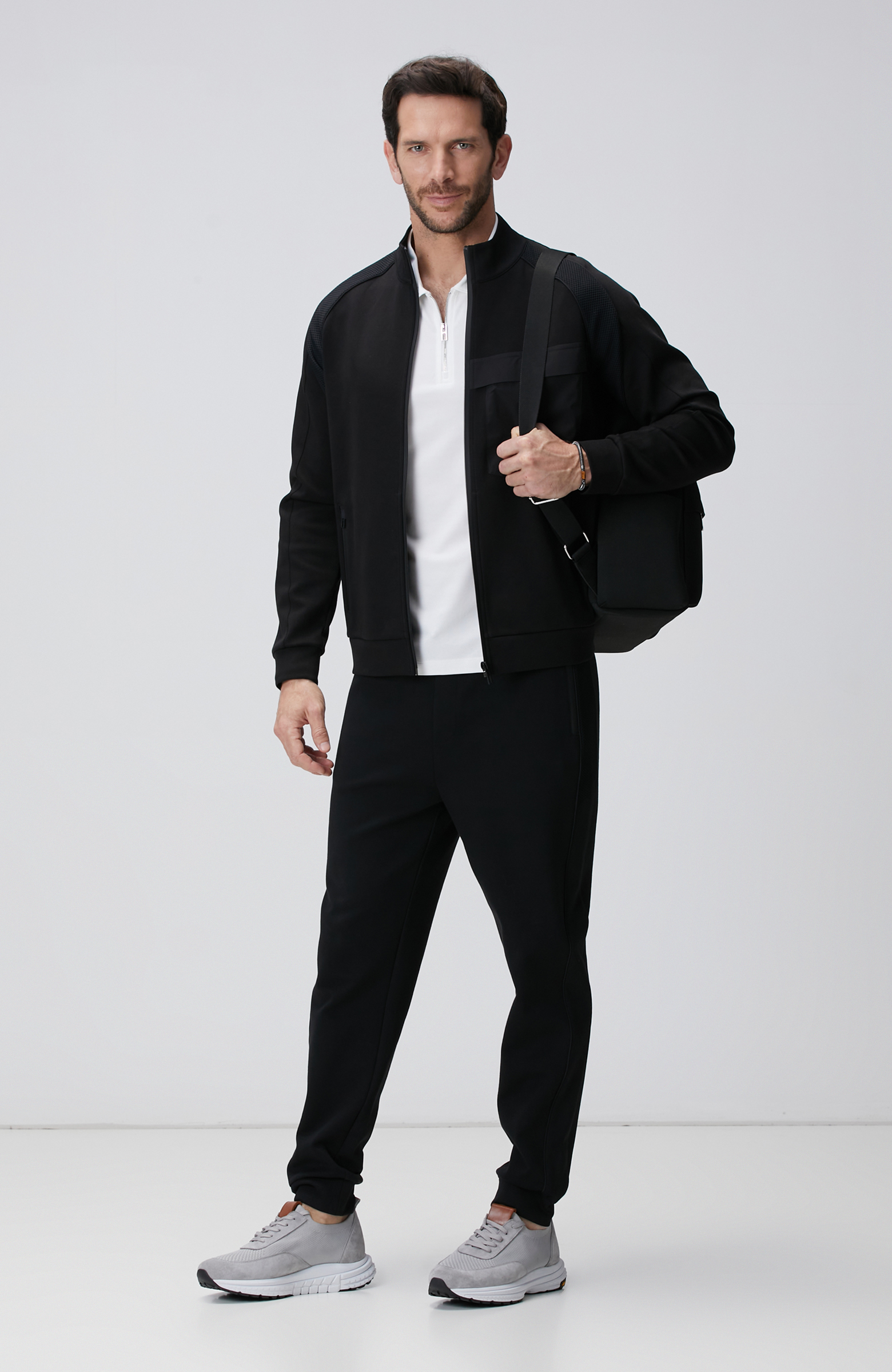 N-Tech Beyaz Polo Yaka Merserize T-shirt