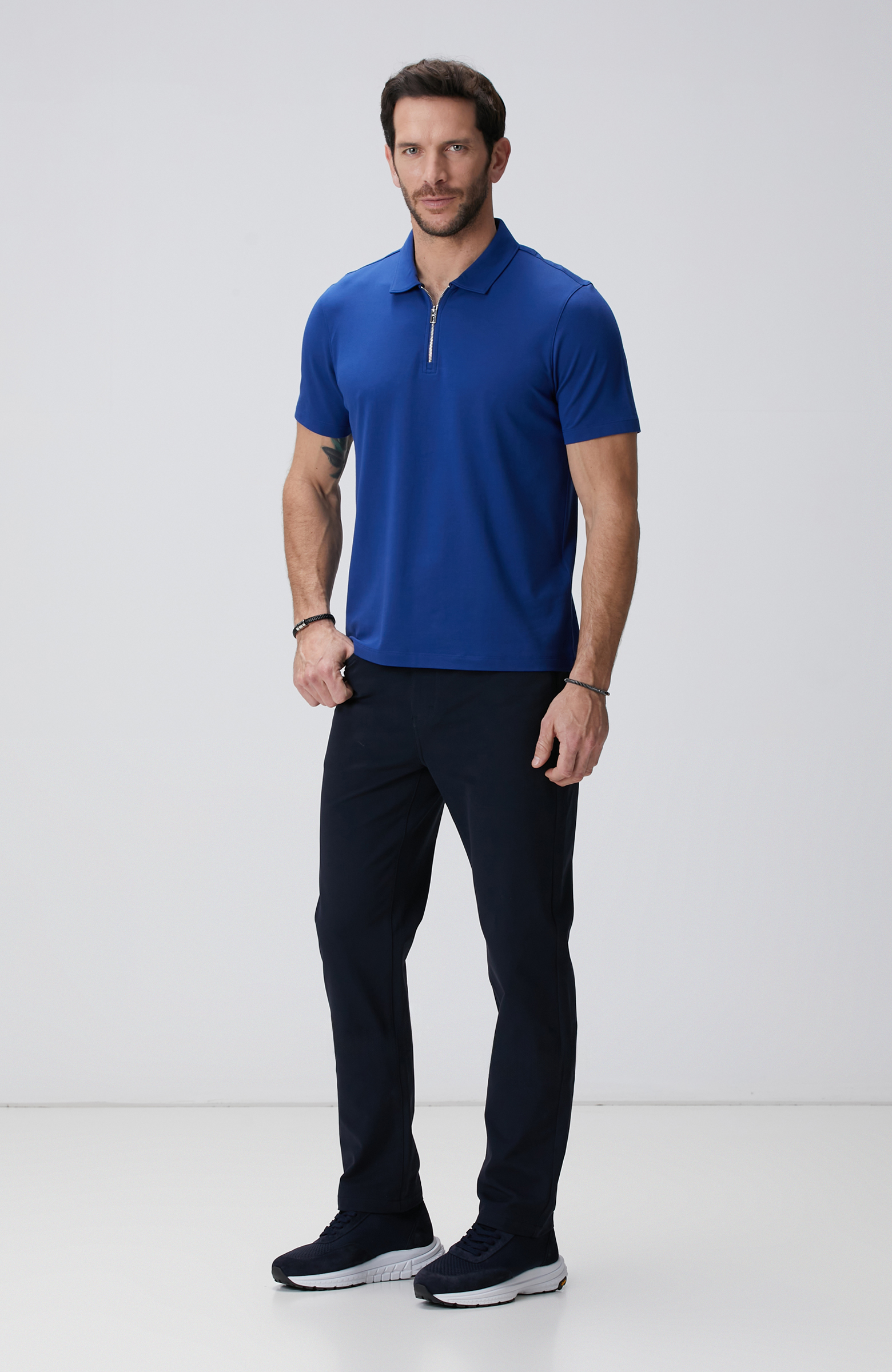 N-Tech Saks Polo Yaka Merserize T-shirt