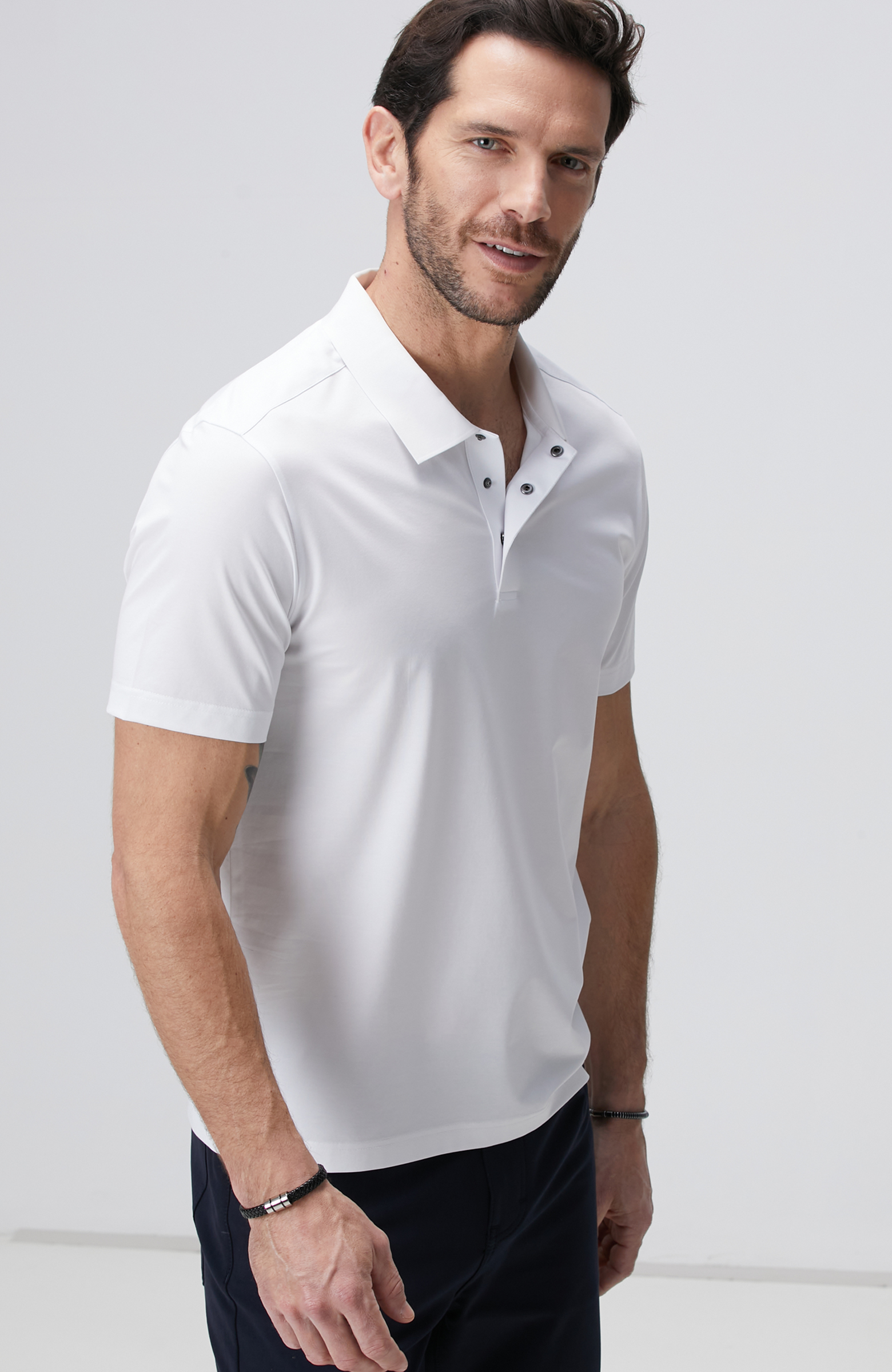 N-Tech Beyaz Polo Yaka T-shirt