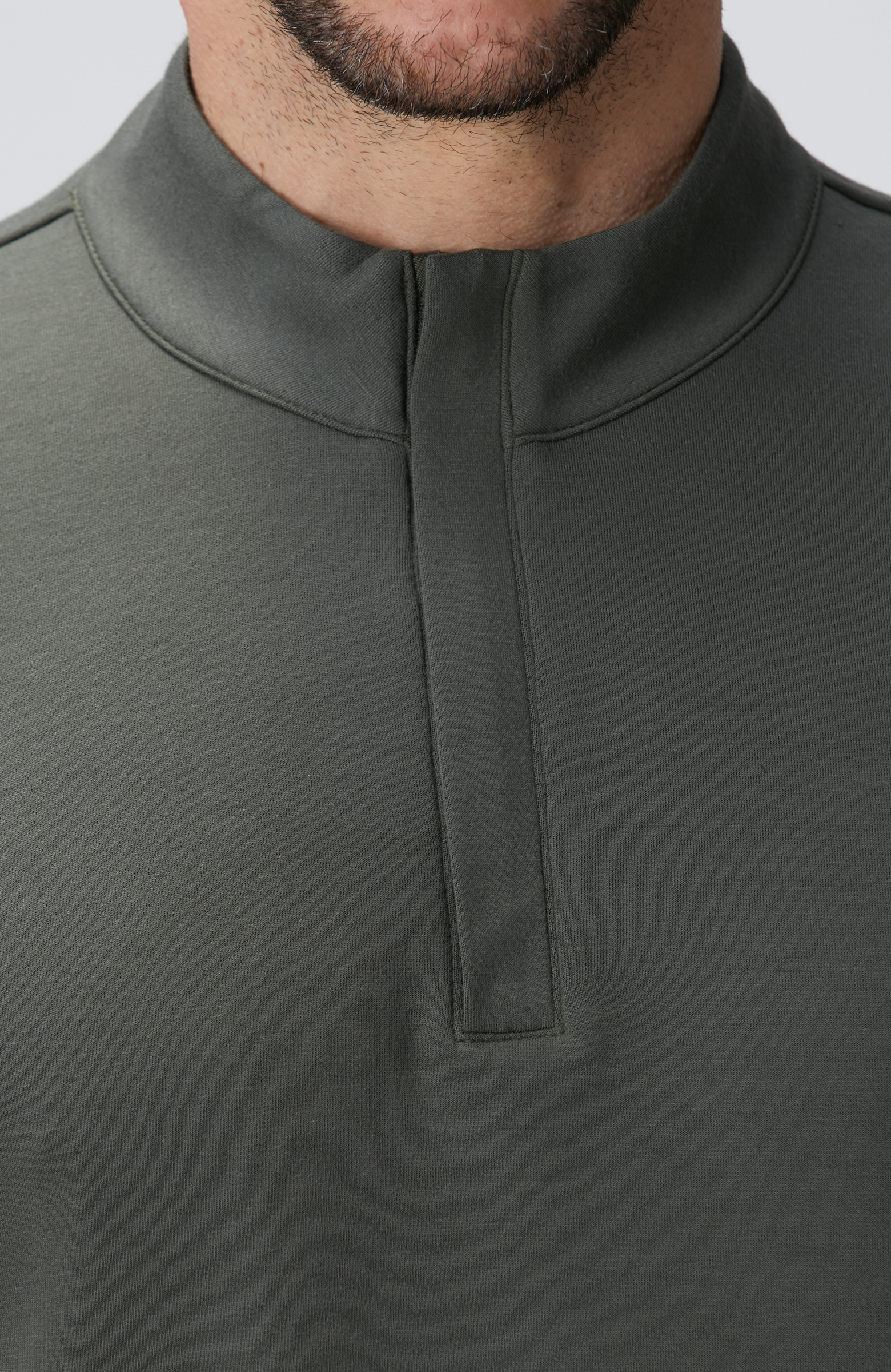 Haki Kısa Kollu Sweatshirt