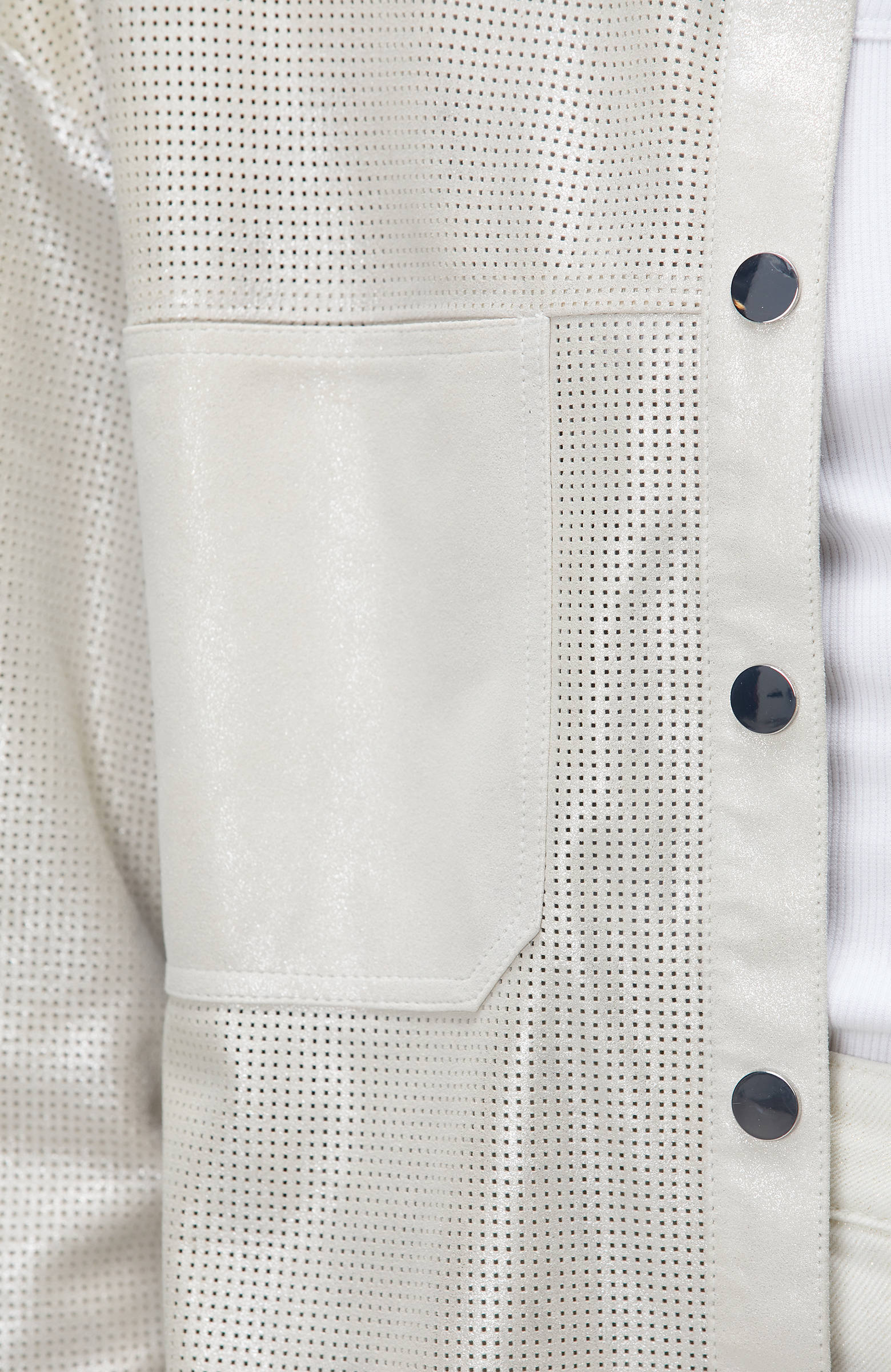 Taş Varaklı Deri Gömlek