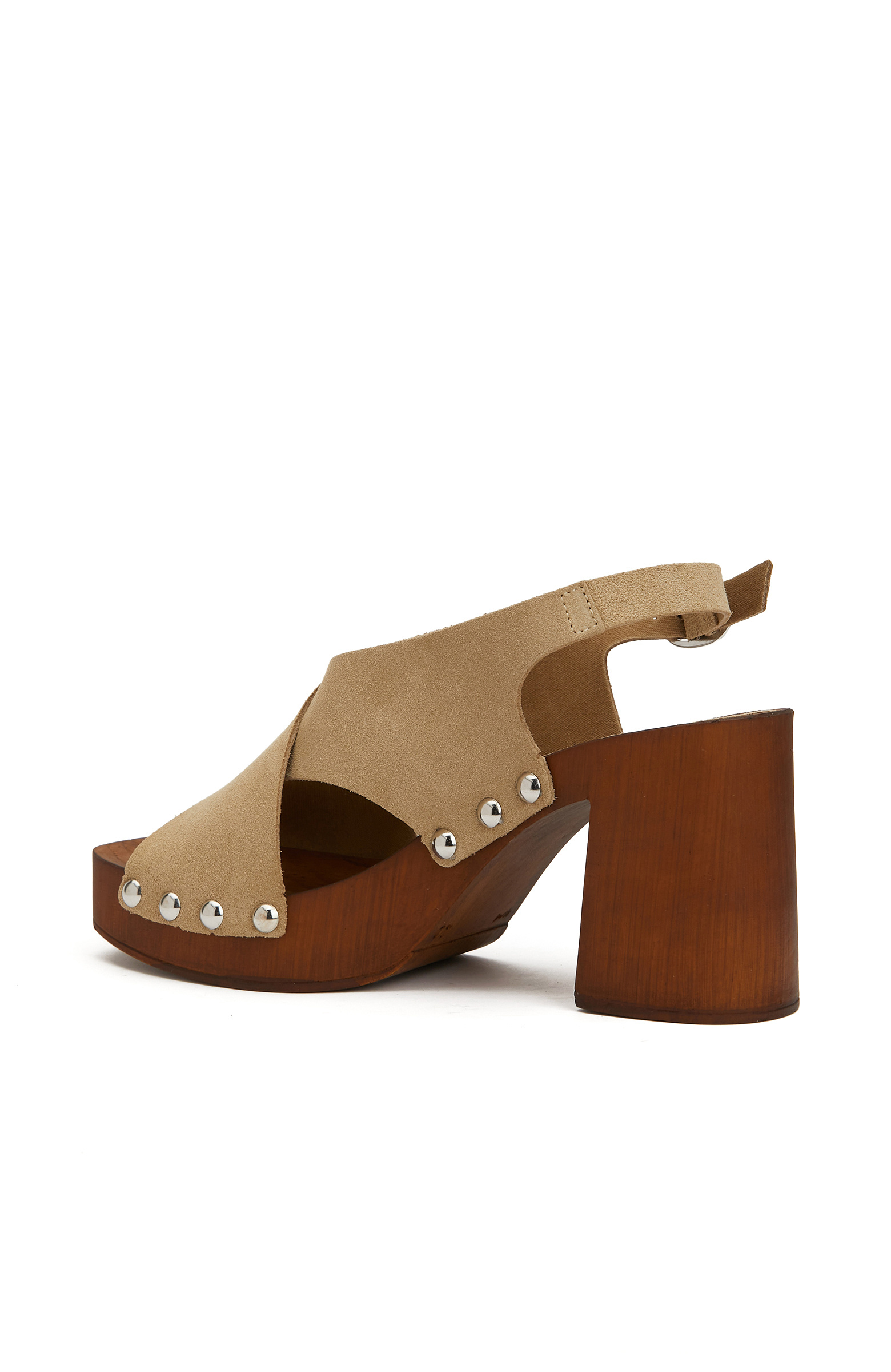 Bej Kadın Süet Sandalet