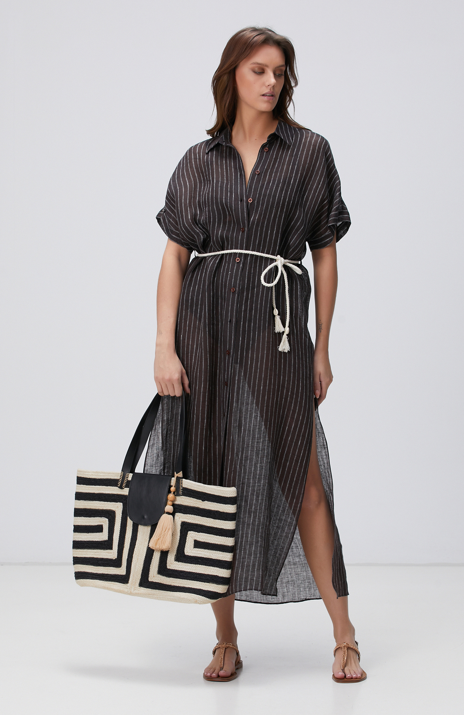 Siyah Kadın Hasır Çanta