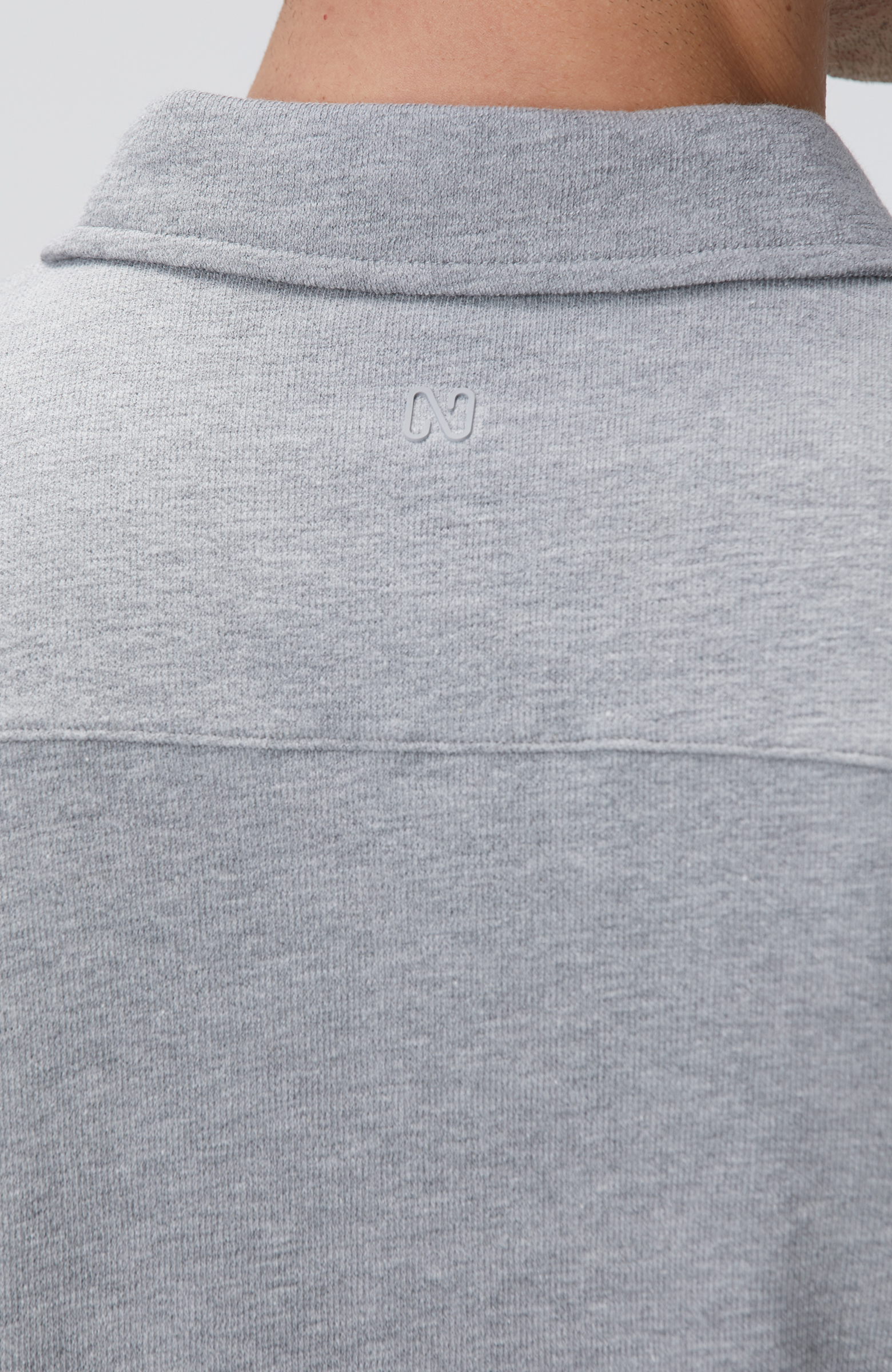 Gri Melanj Jakarlı Gömlek