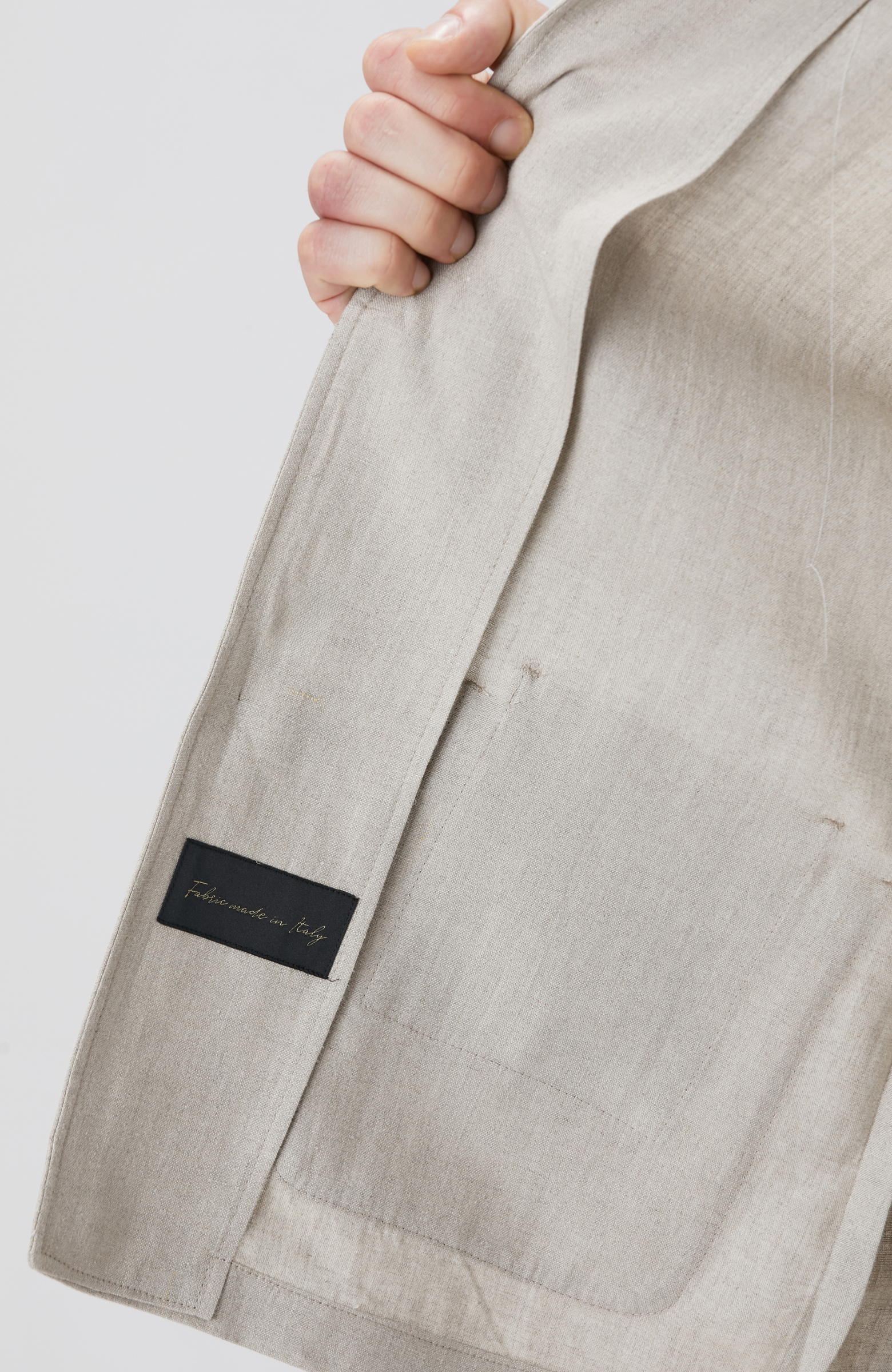 Naturel Keten Karışımlı Ceket