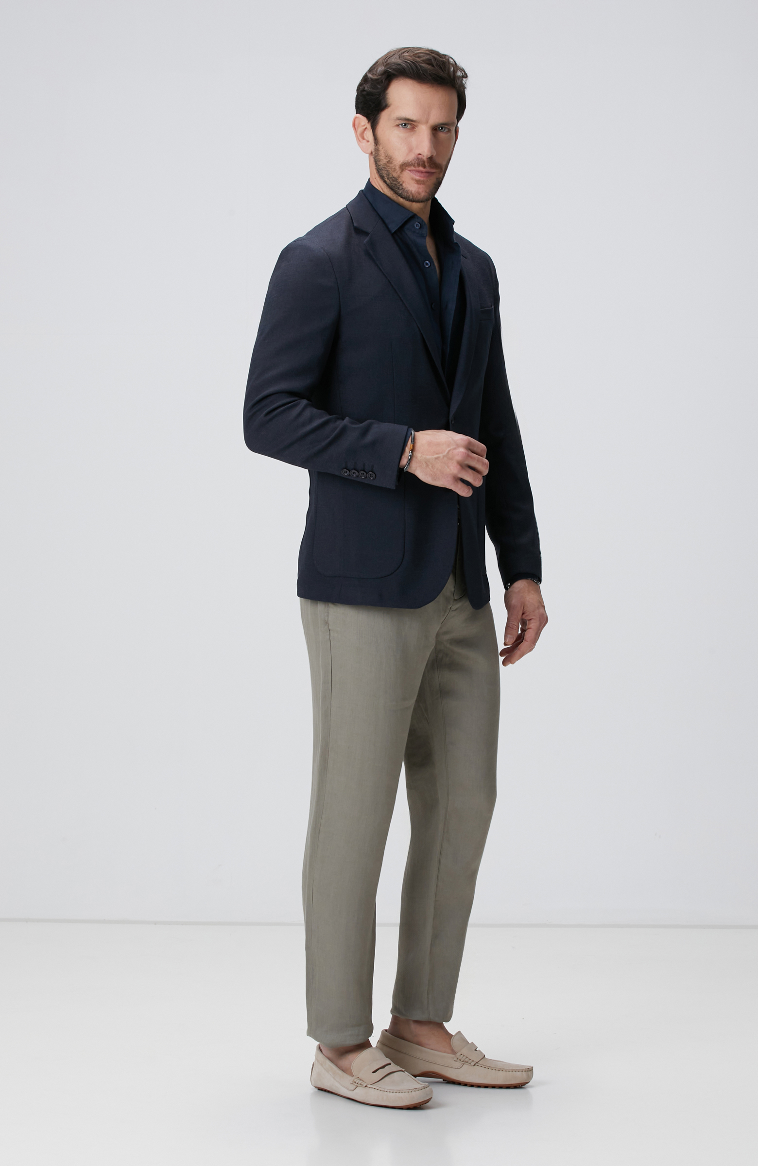 Lacivert Armürlü Ceket