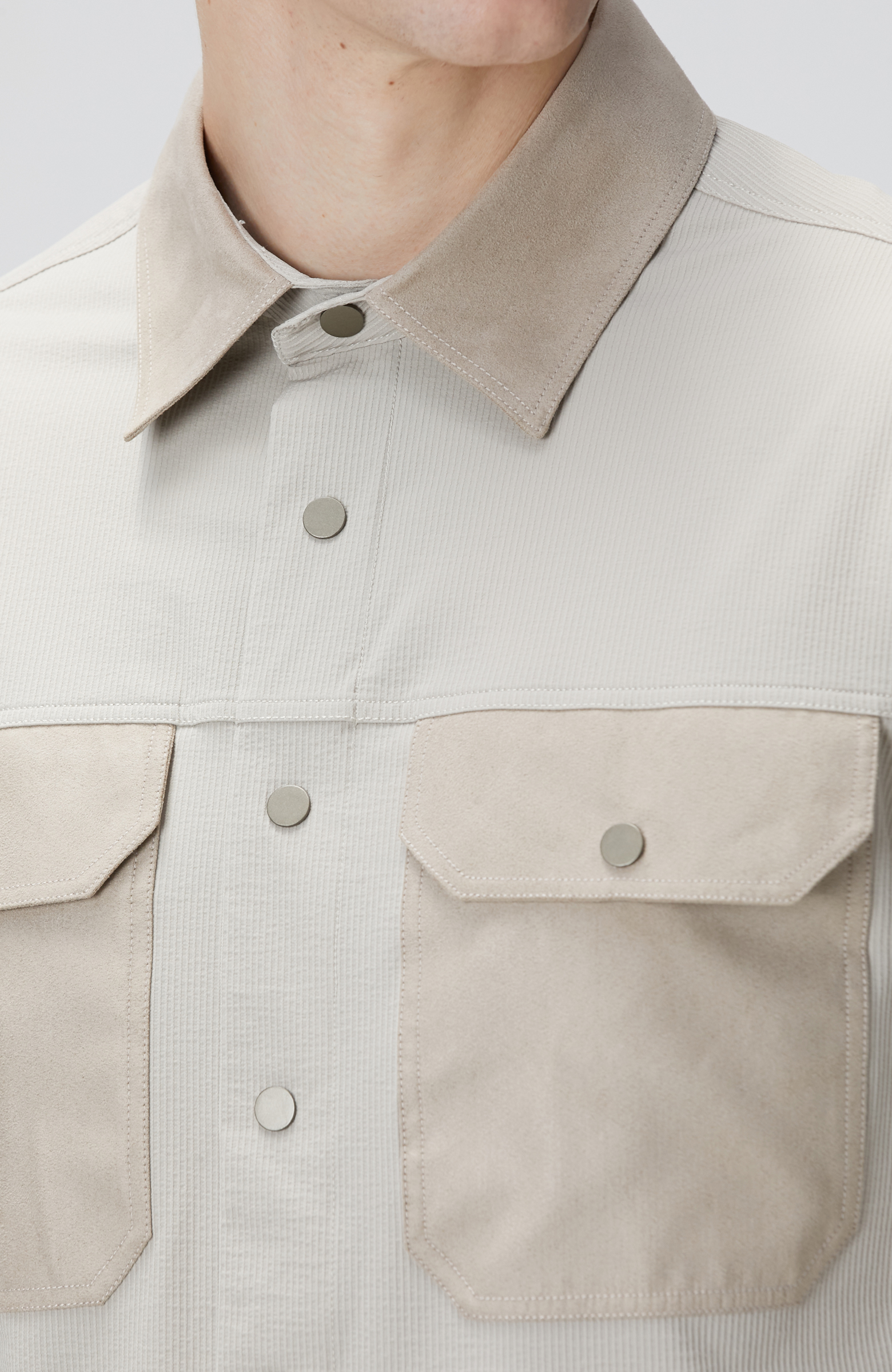 N-Tech Taş Süet Detaylı Dış Gömlek