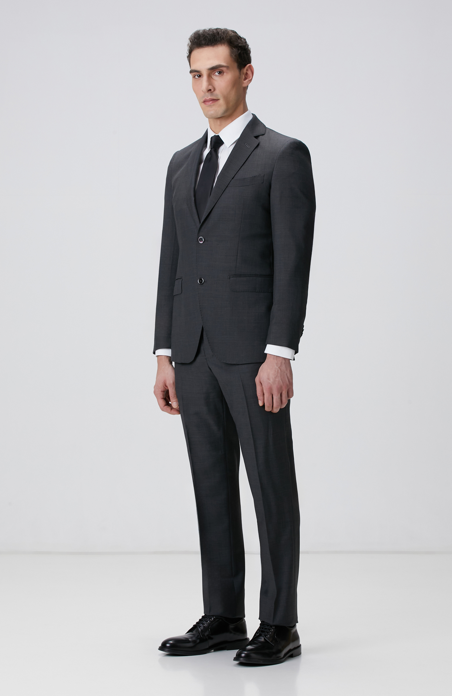 Antrasit Klasik Yün Takım Elbise