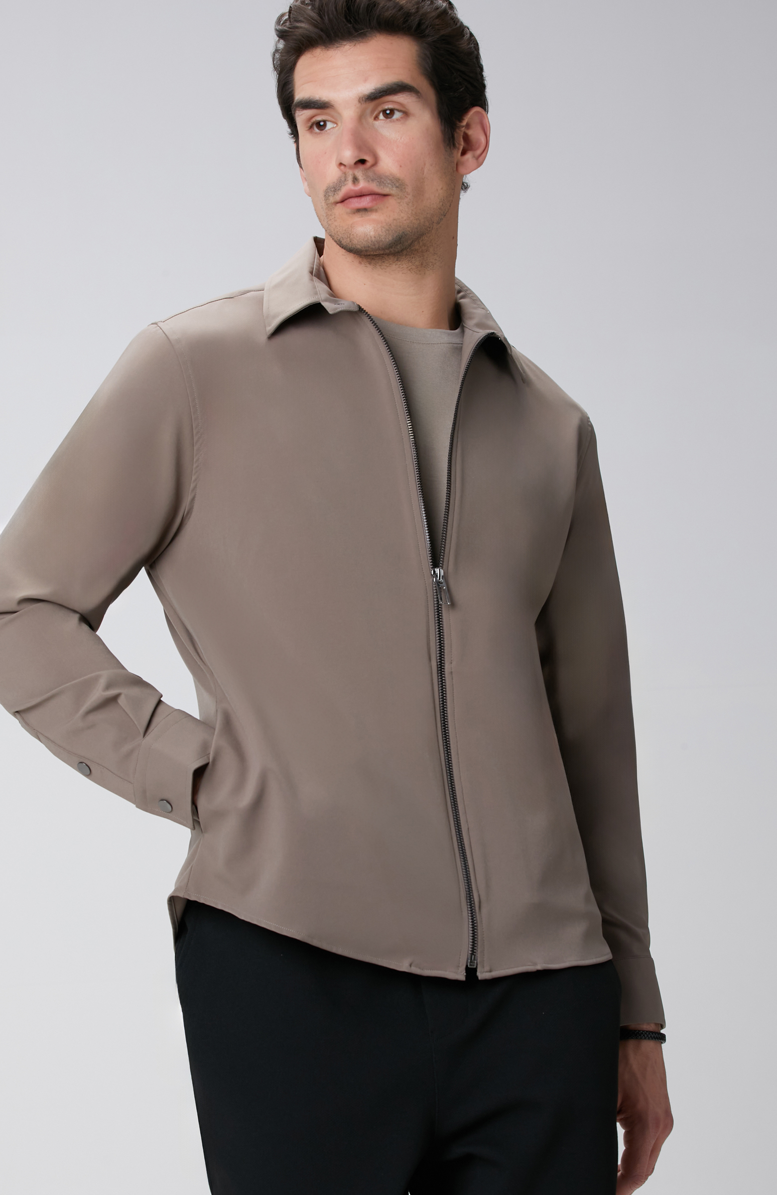 Açık Haki Dış Gömlek