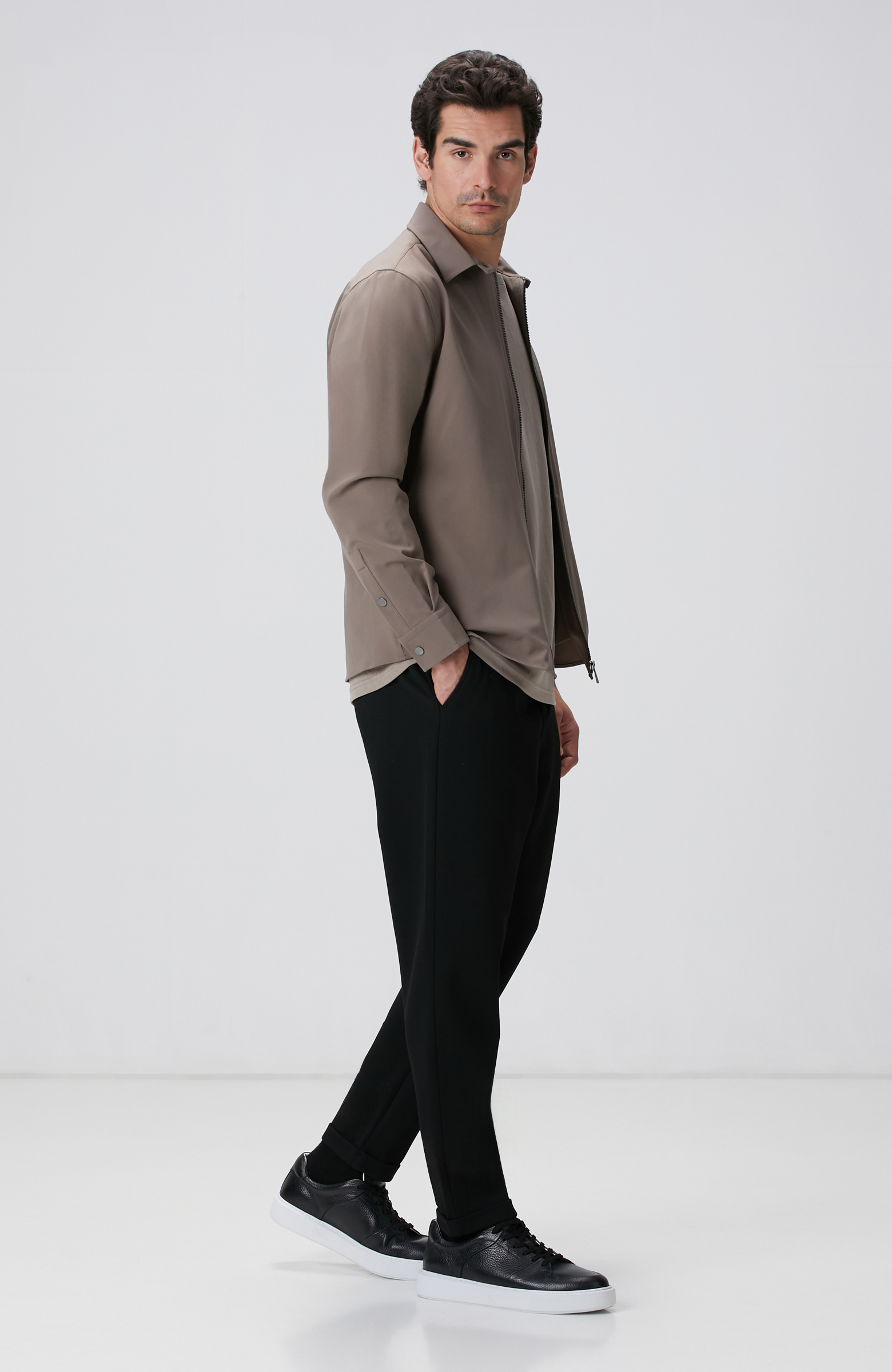 Açık Haki Dış Gömlek