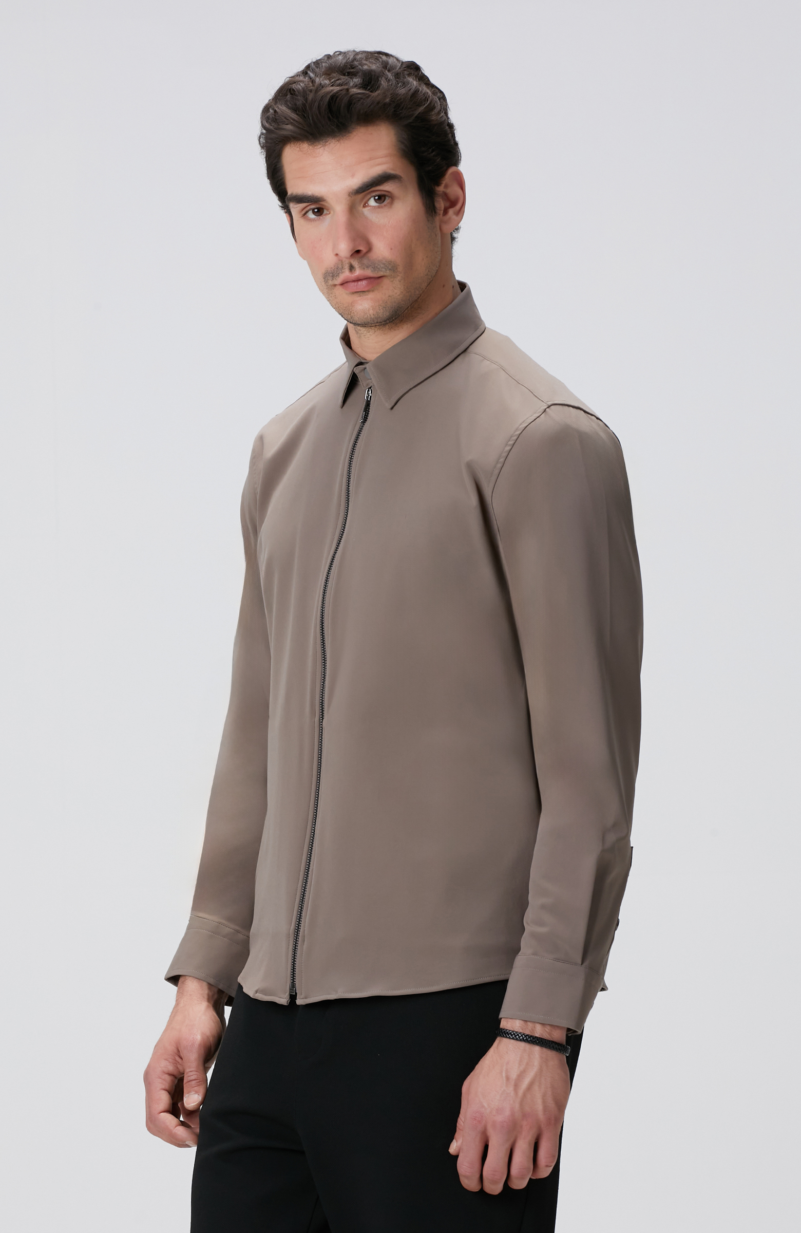 Açık Haki Dış Gömlek