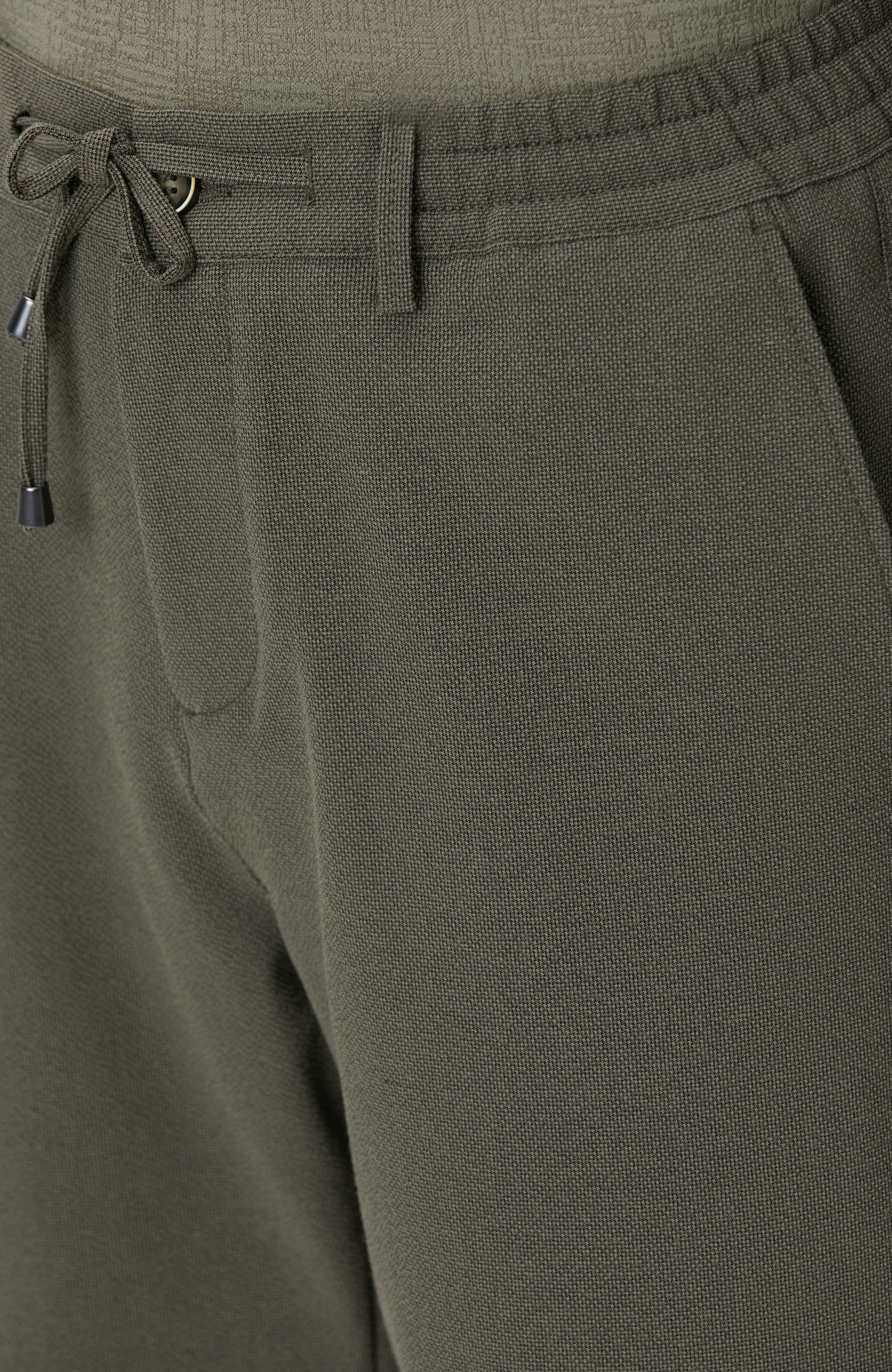 Haki Gofre Desenli Şort