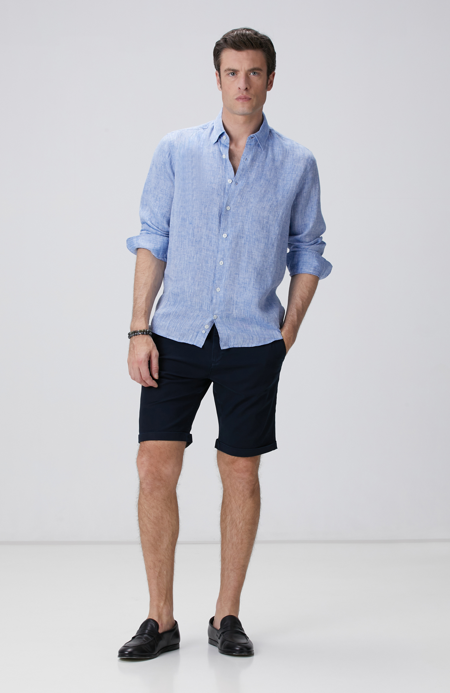 Lacivert Chino Şort