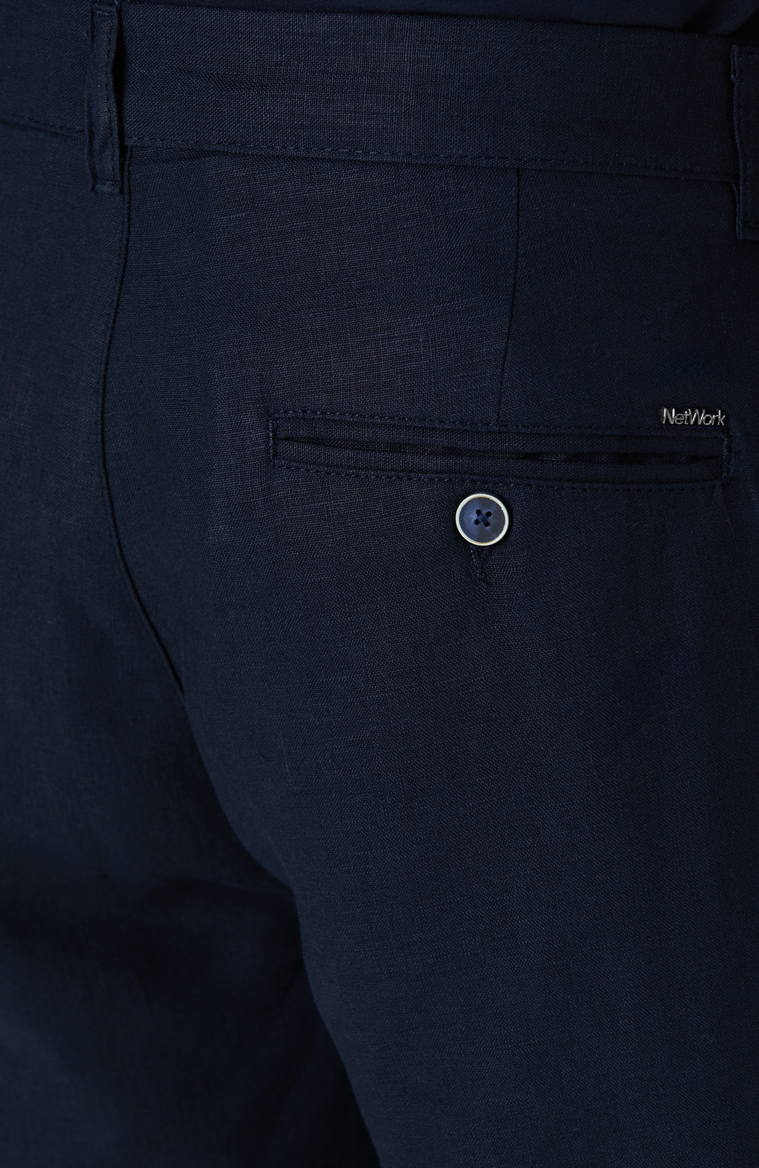 İndigo Keten Chino Şort