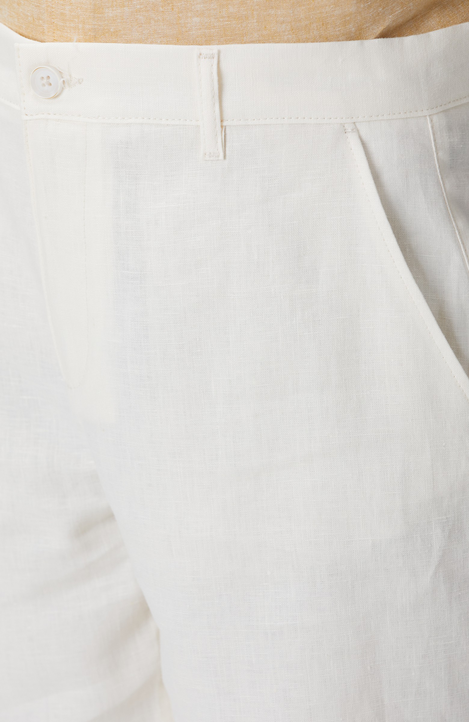 Ekru Keten Chino Şort