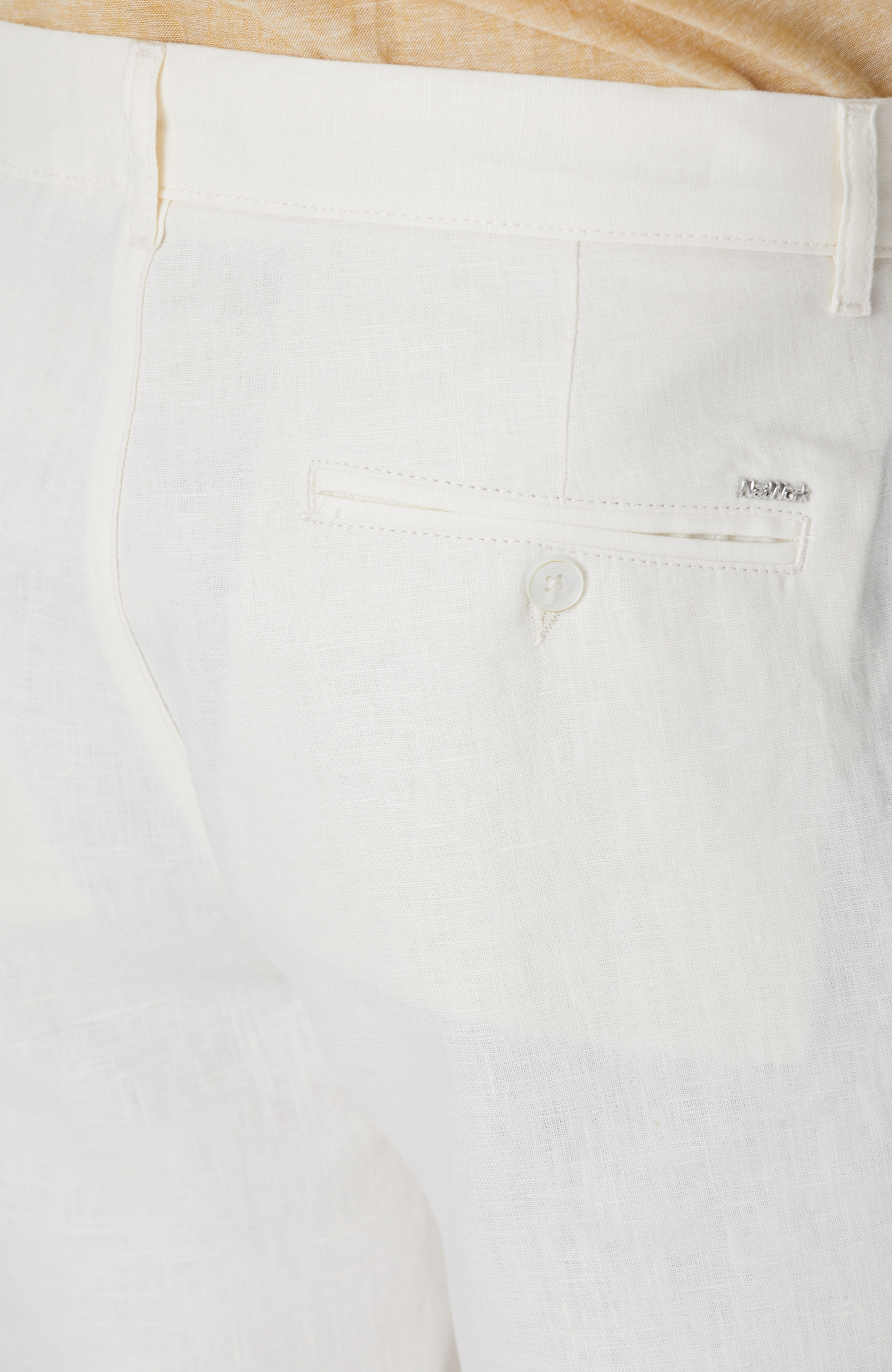 Ekru Keten Chino Şort