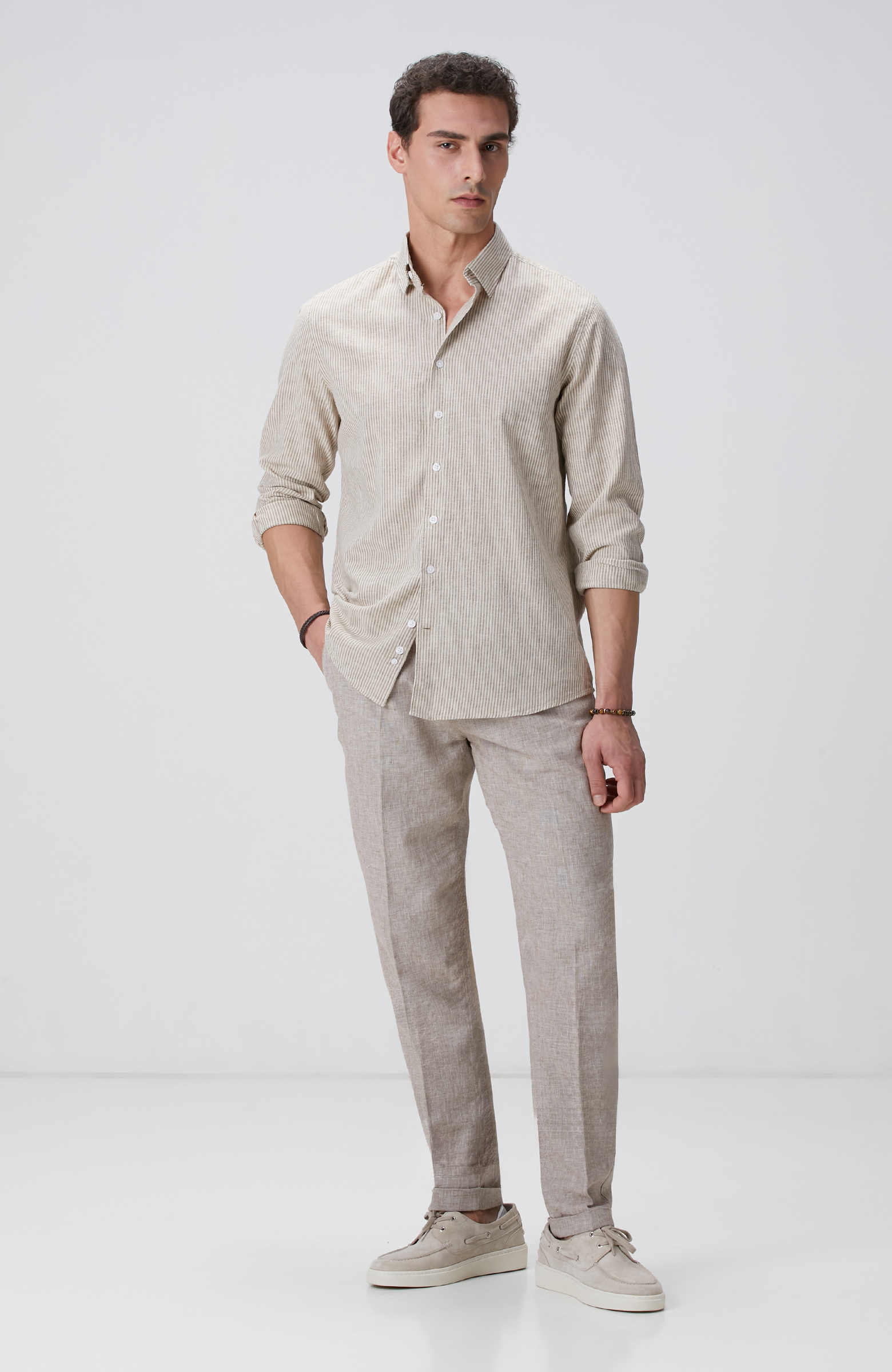 Vizon Keten Karışımlı Pantolon