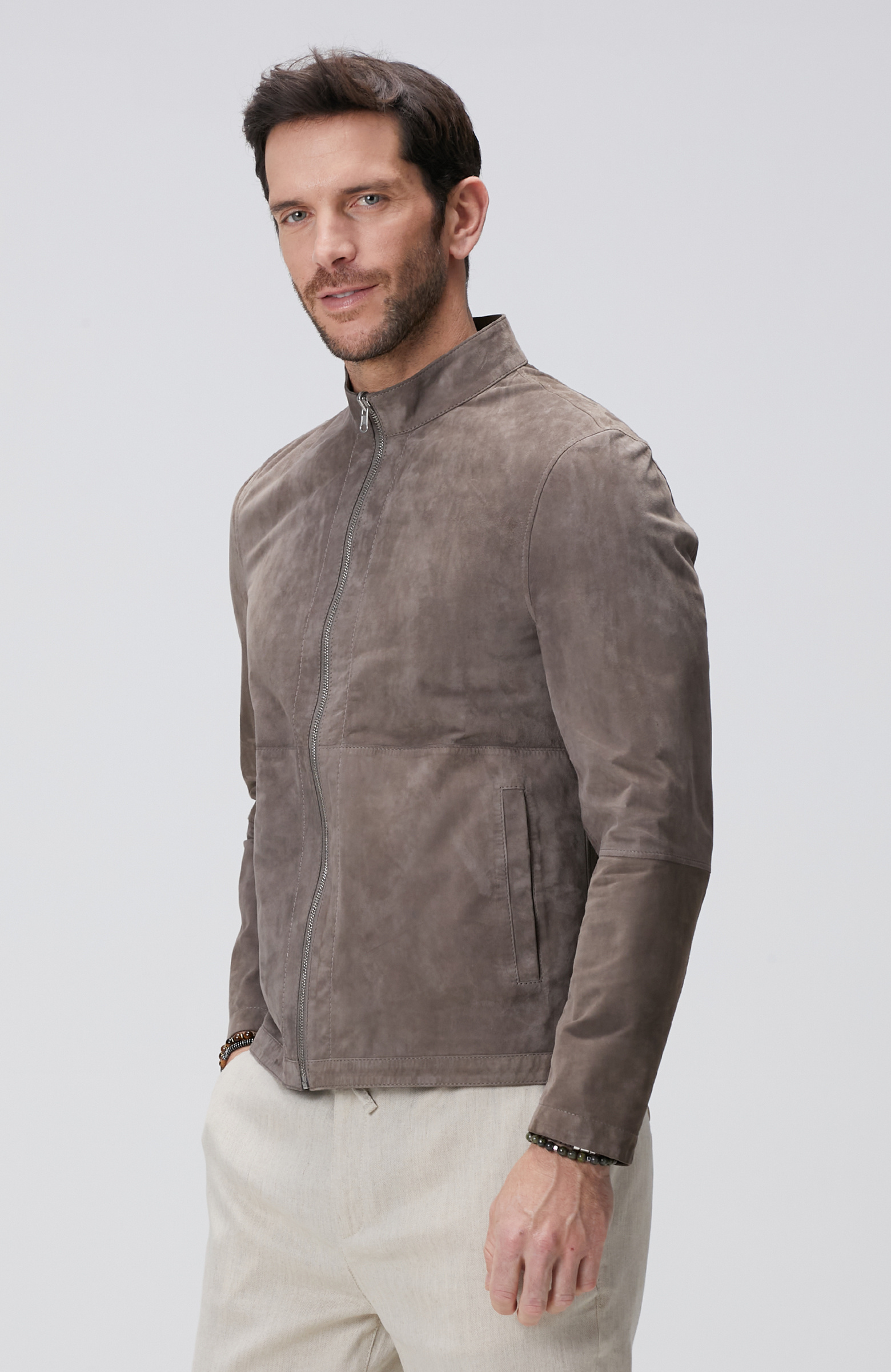 Vizon Çift Taraflı Süet Mont