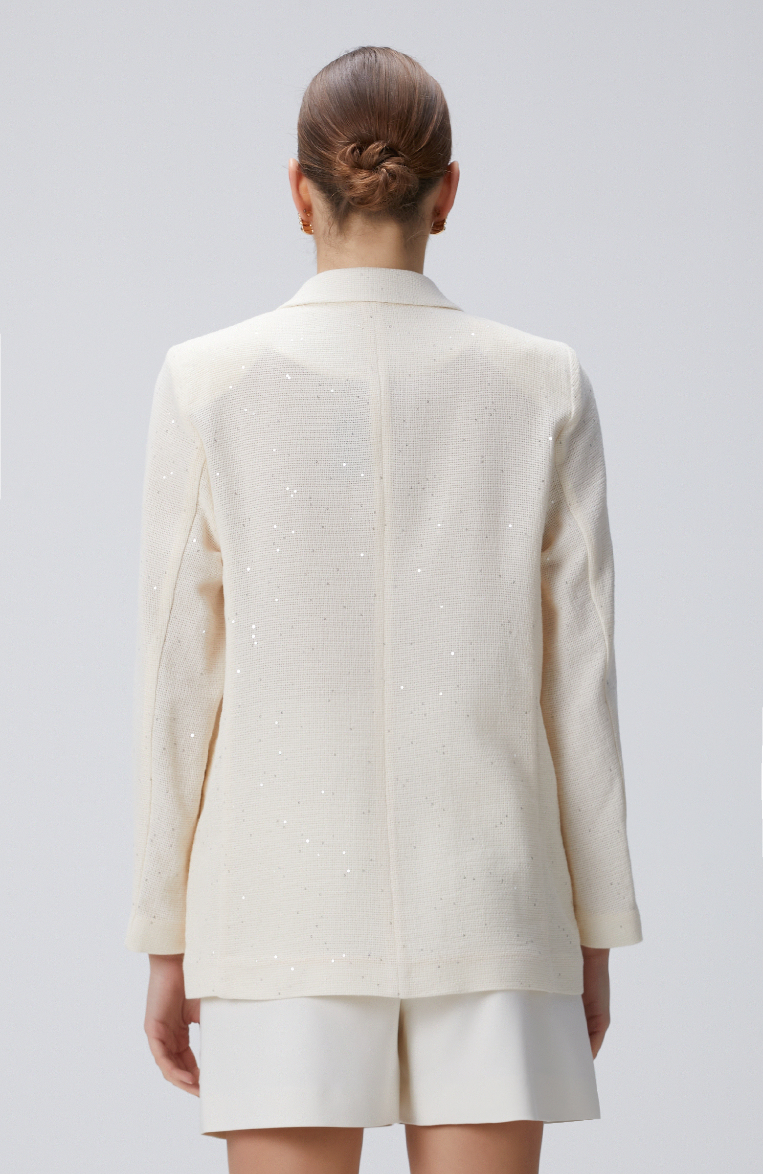 Limited Kırıkbeyaz Payetli Ceket