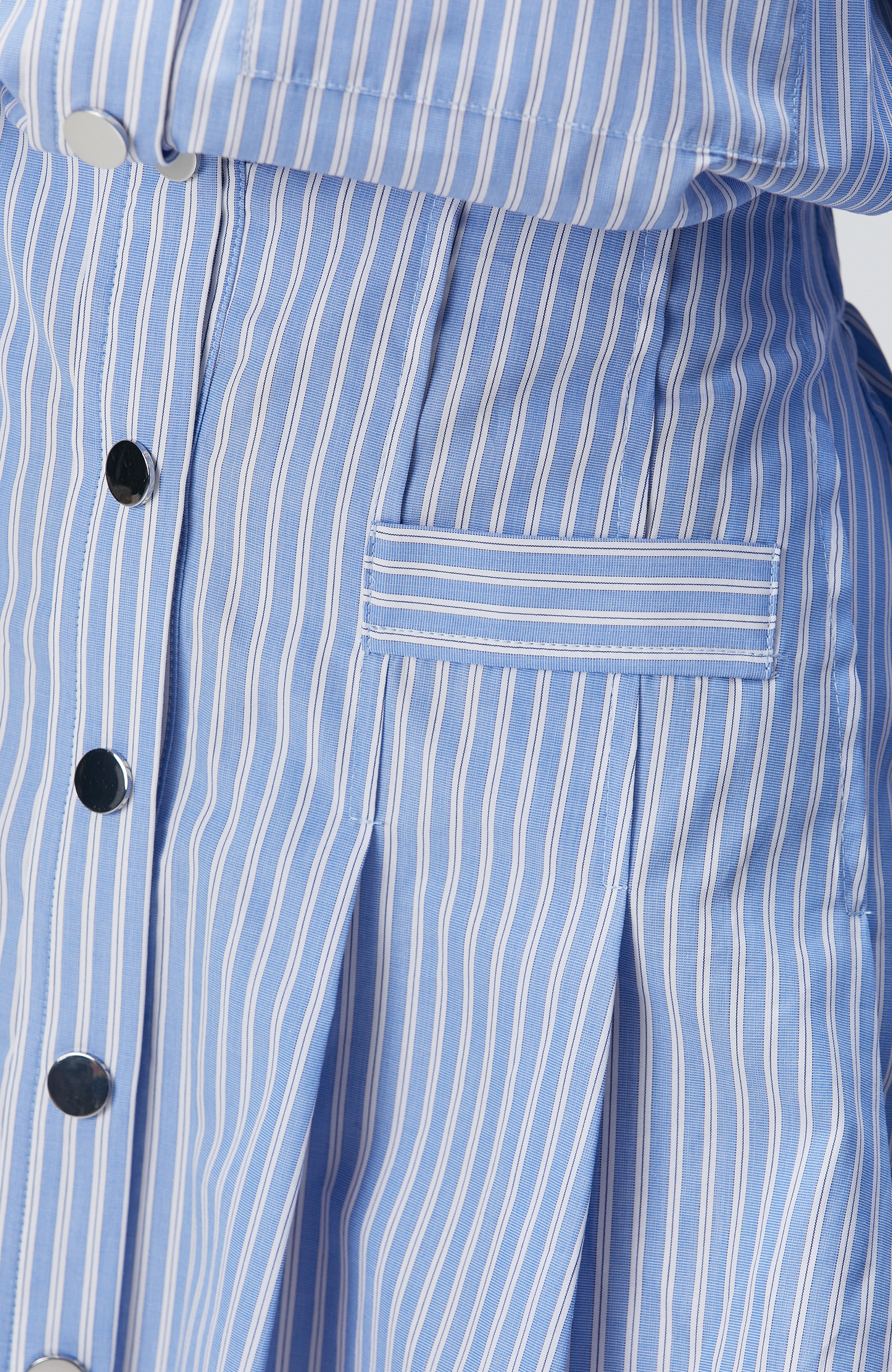 Mavi Beyaz Çizgili Elbise