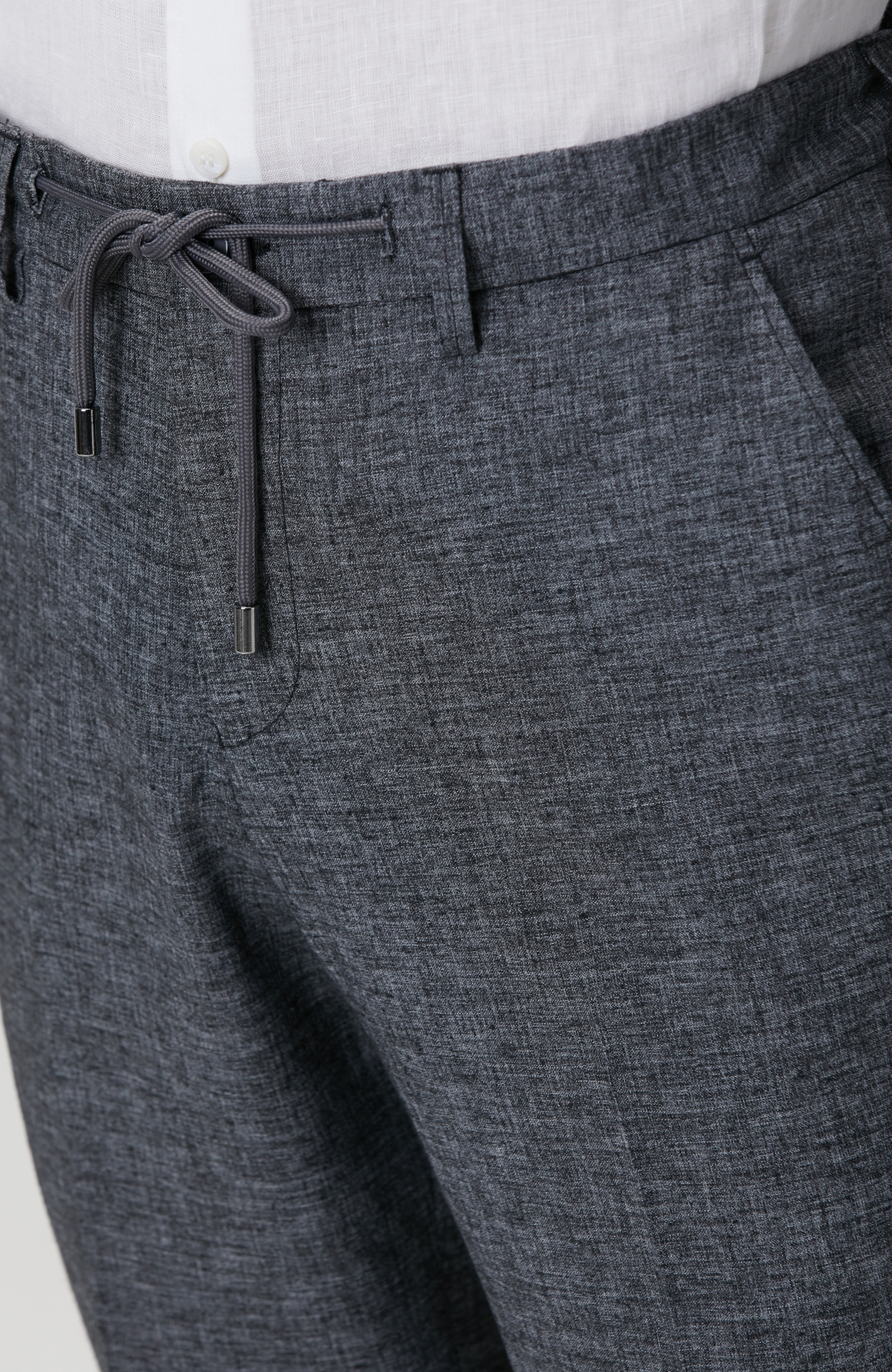 Antrasit Keten Karışımlı Takım Elbise