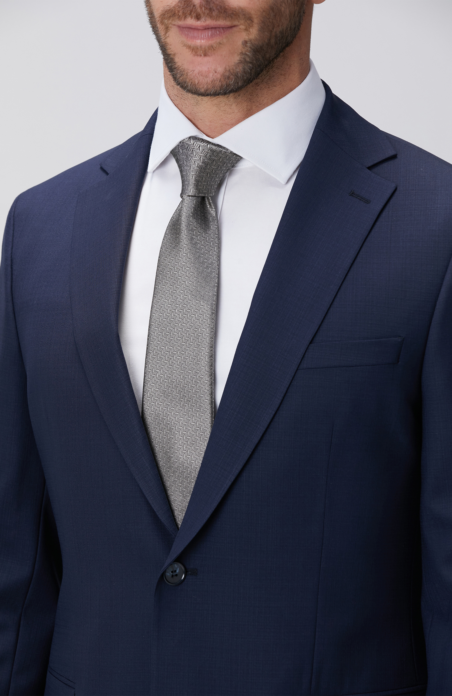 Lacivert Mikro Yün Karışımlı Takım Elbise