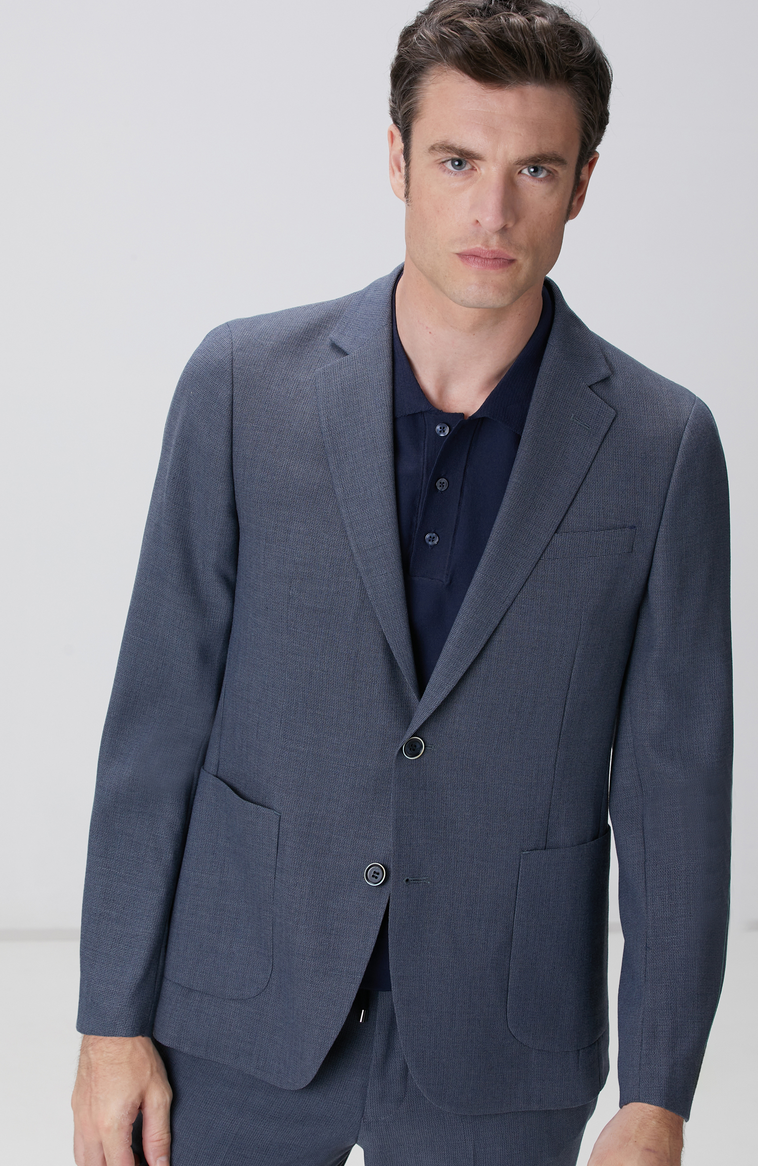 Mavi Yün Takım Elbise